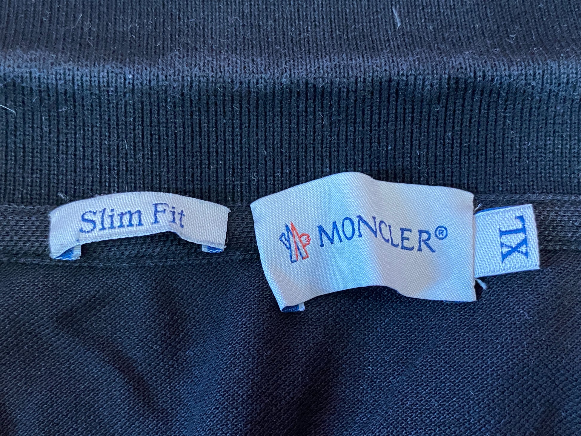 Moncler Vintage Women's Polo Shirt - XL Black Cotton