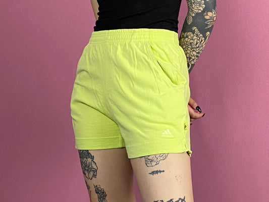 90s Adidas Vintage Women's Sweat Shorts - Medium Green Cotton