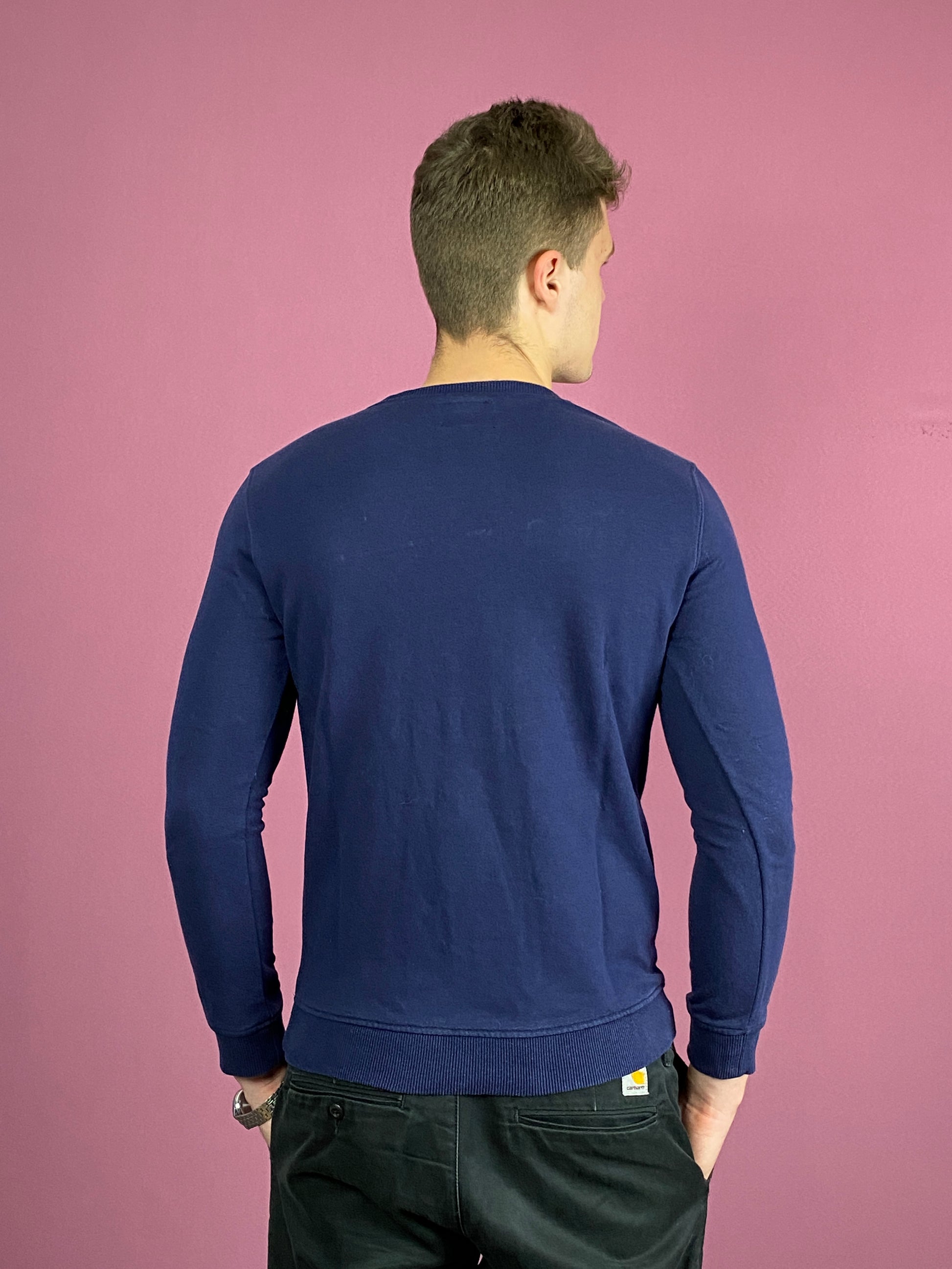 Tommy Hilfiger Vintage Men's Sweatshirt - Medium Navy Blue Cotton