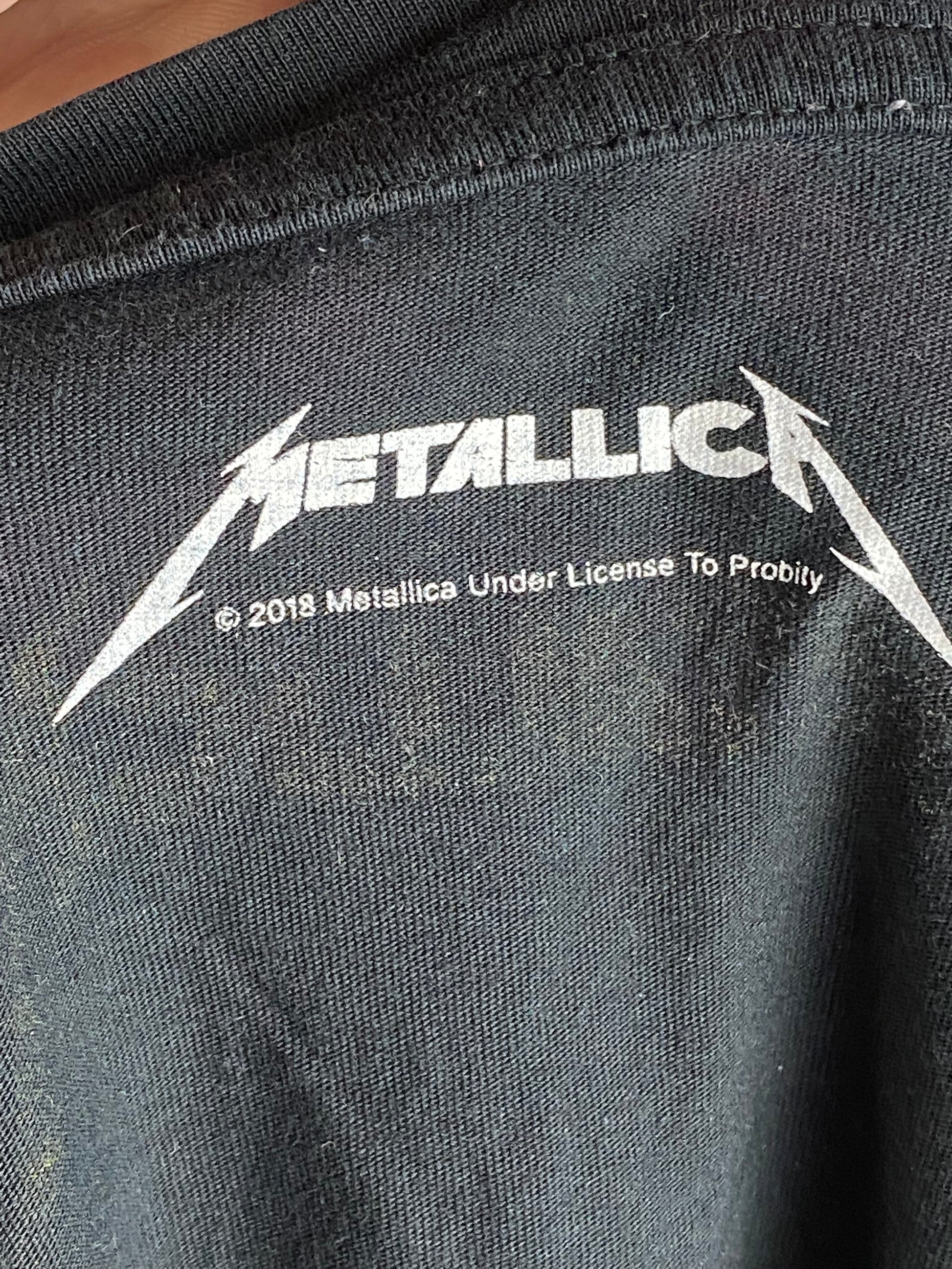 Metallica Vintage Men's Long Sleeve - Large Black Polyester
