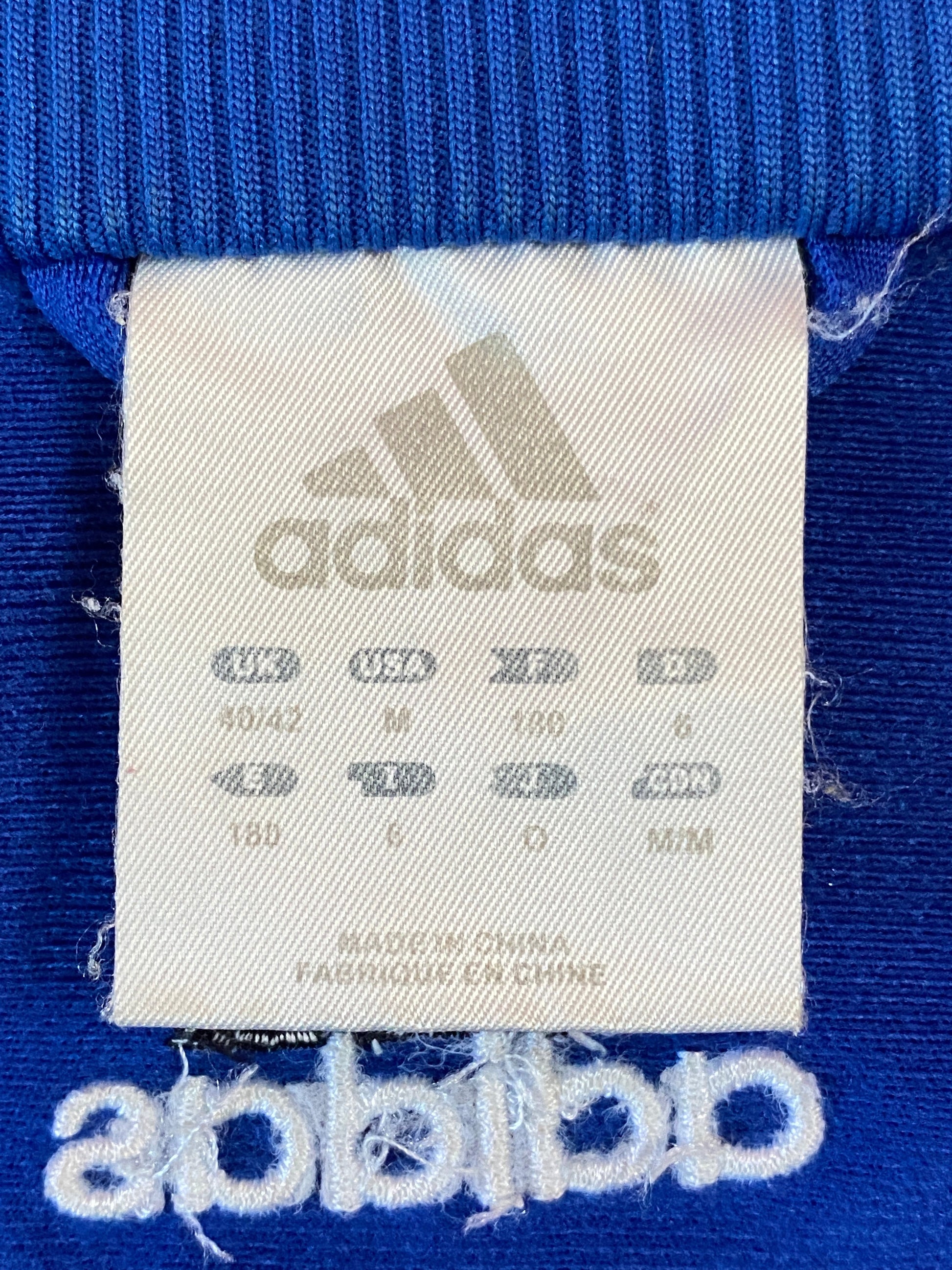 Adidas Vintage Men's Track Jacket - Medium Blue Polyester