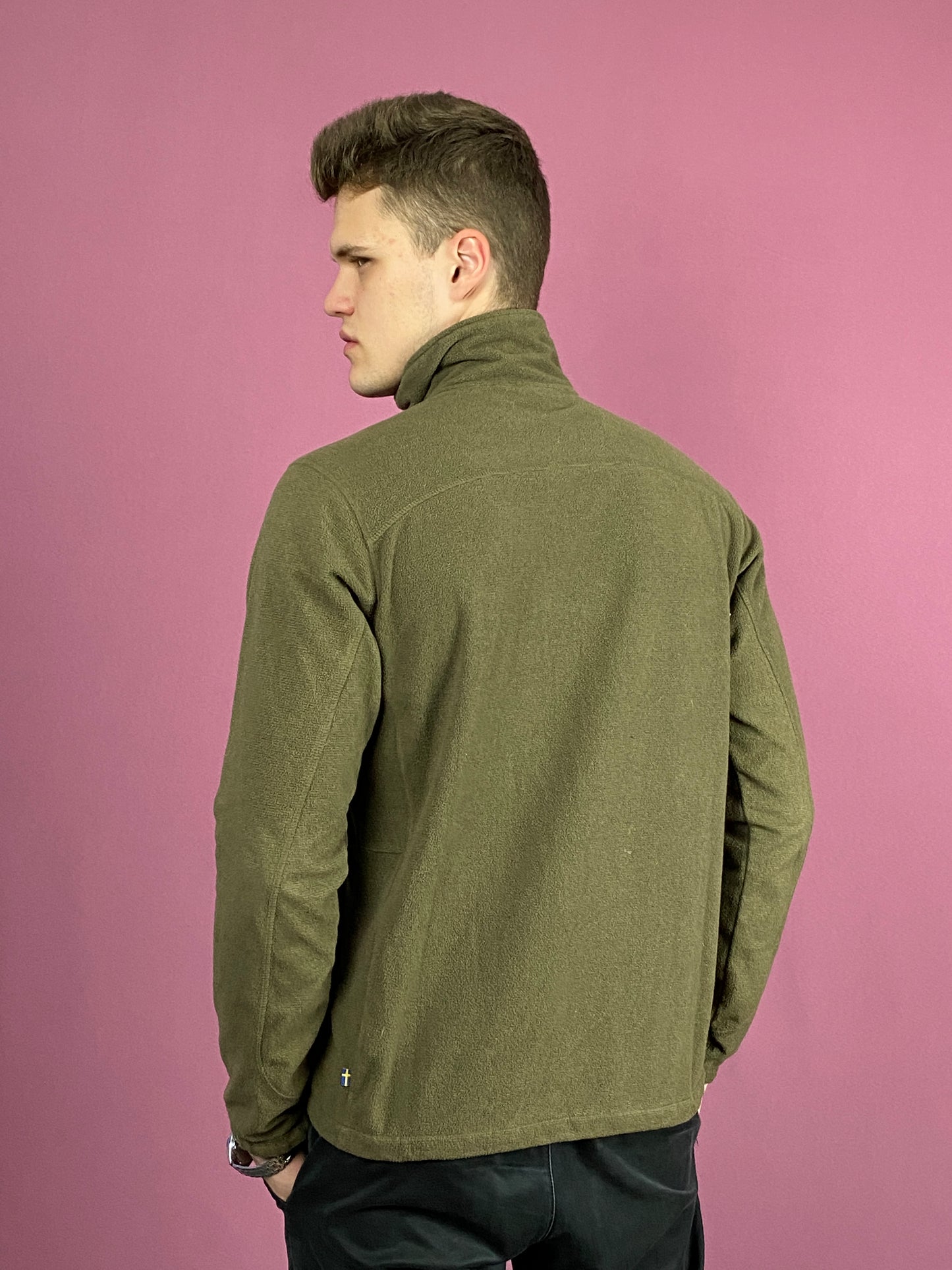 Fjallraven Vintage Men's Full Zip Fleece - Medium Khaki Polyester