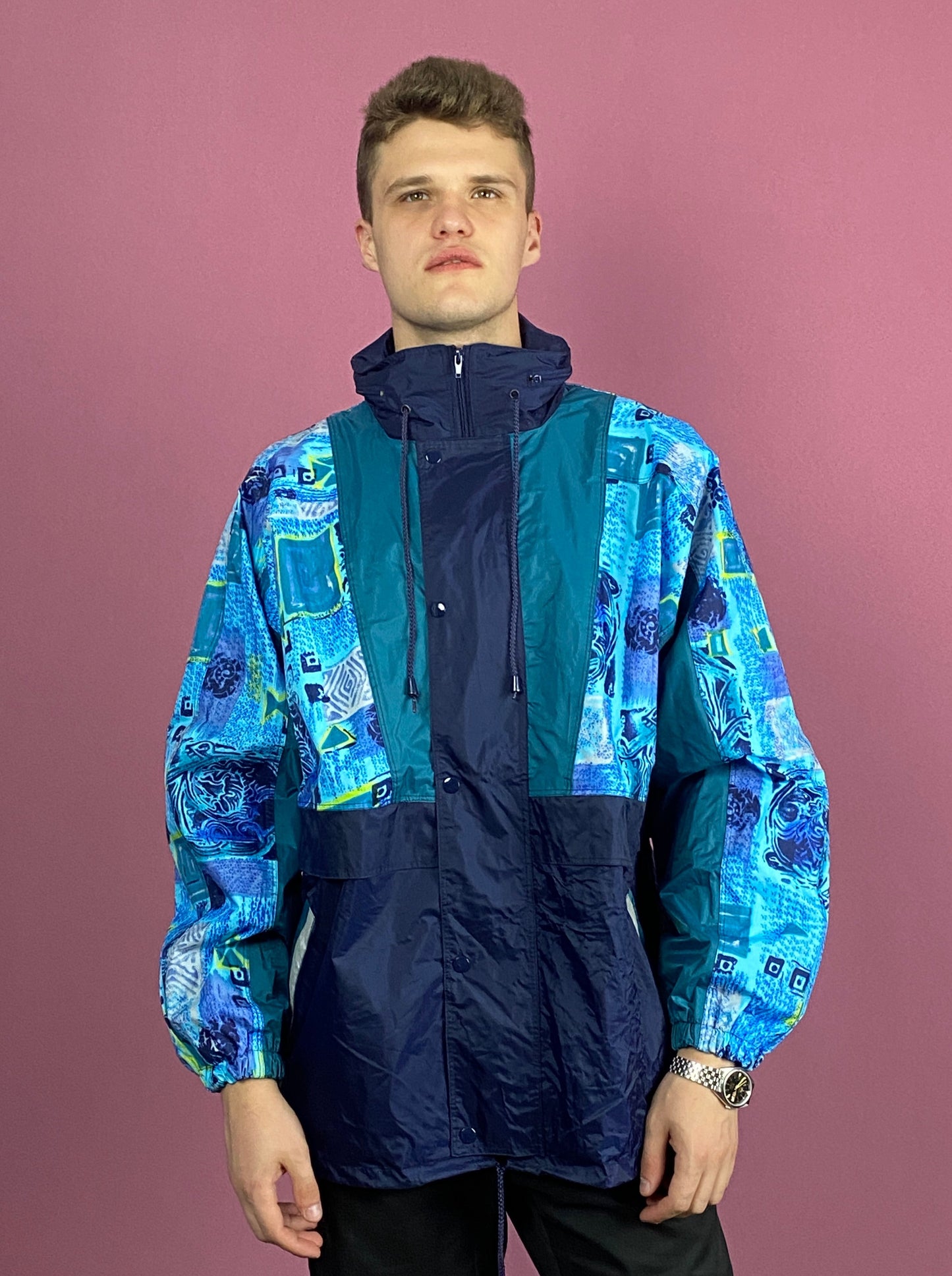 Shamp Vintage Men's Raincoat - Large Multicolor Nylon