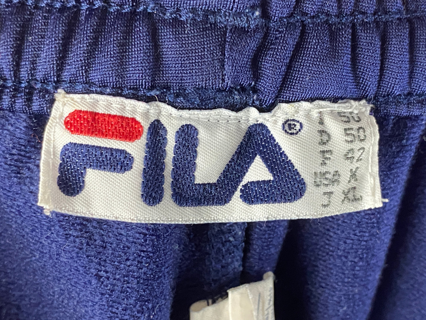 90s Fila Vintage Men's Track Pants - M Blue Polyester Blend