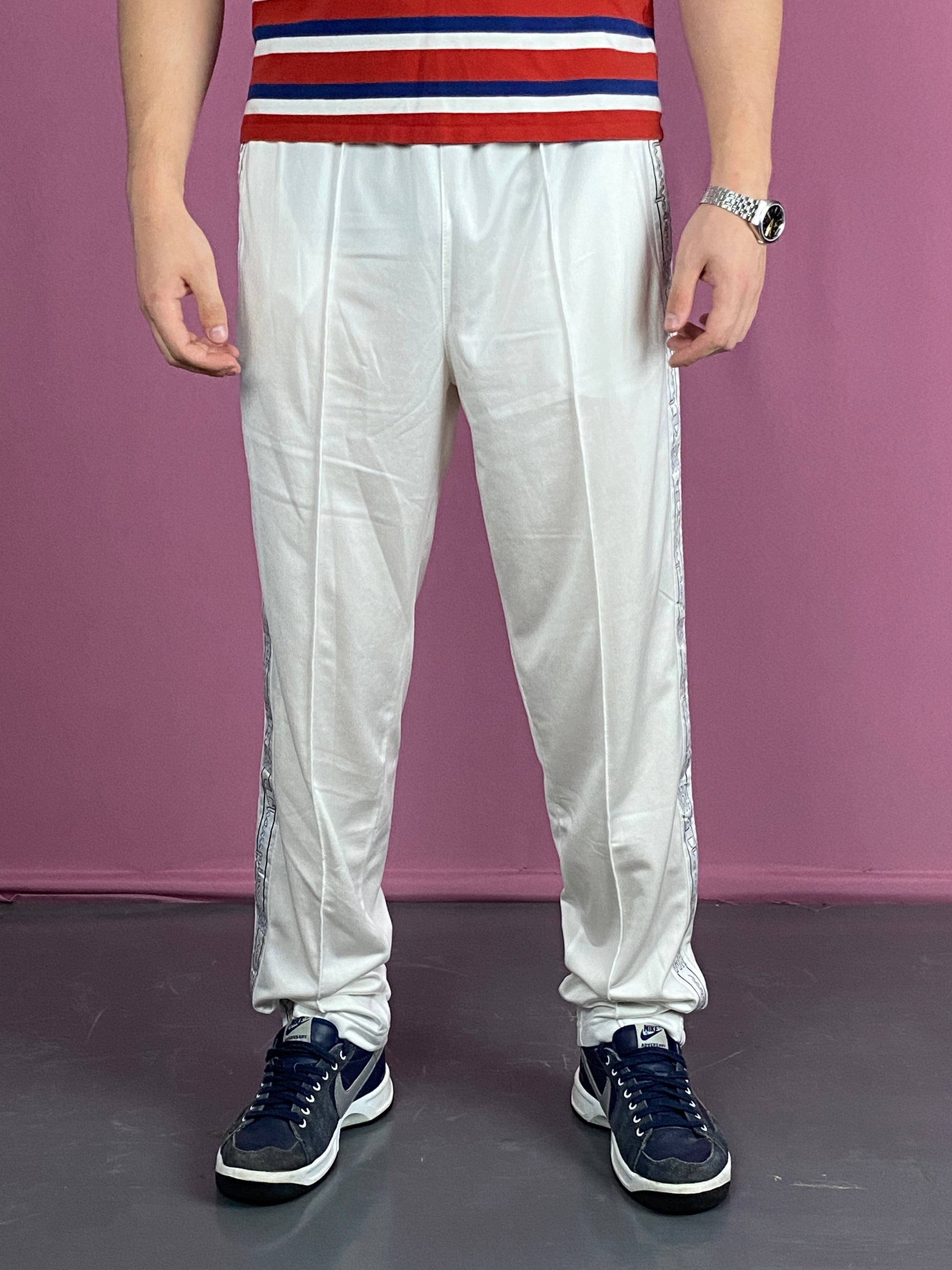 Champion USA Vintage Men's Track Pants - L White Polyester