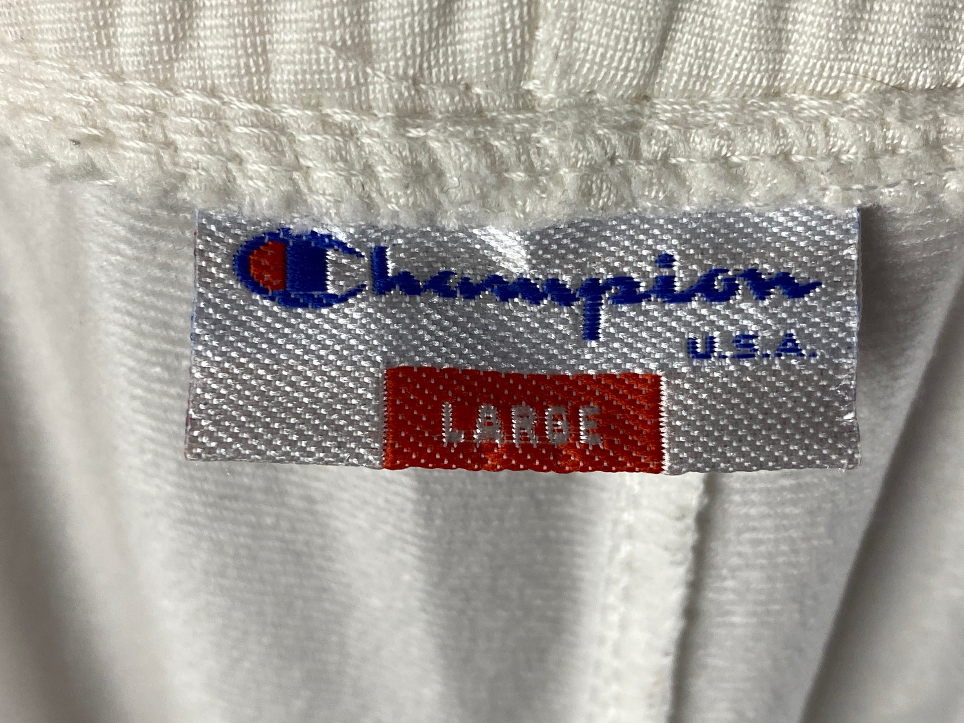 Champion USA Vintage Men's Track Pants - L White Polyester