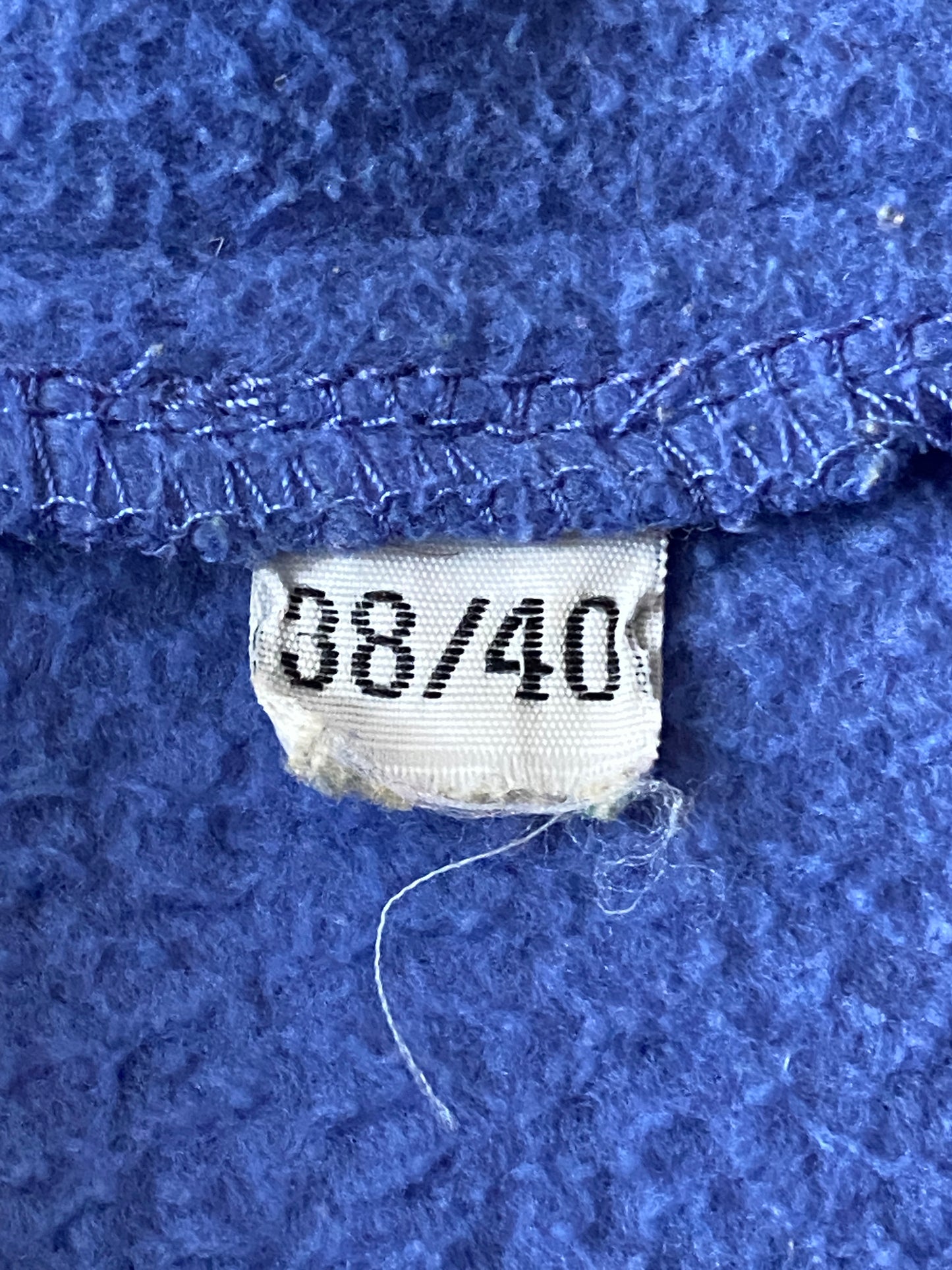 90s Vintage Men's Abstract Quarter Zip Fleece - Medium Blue Polyester