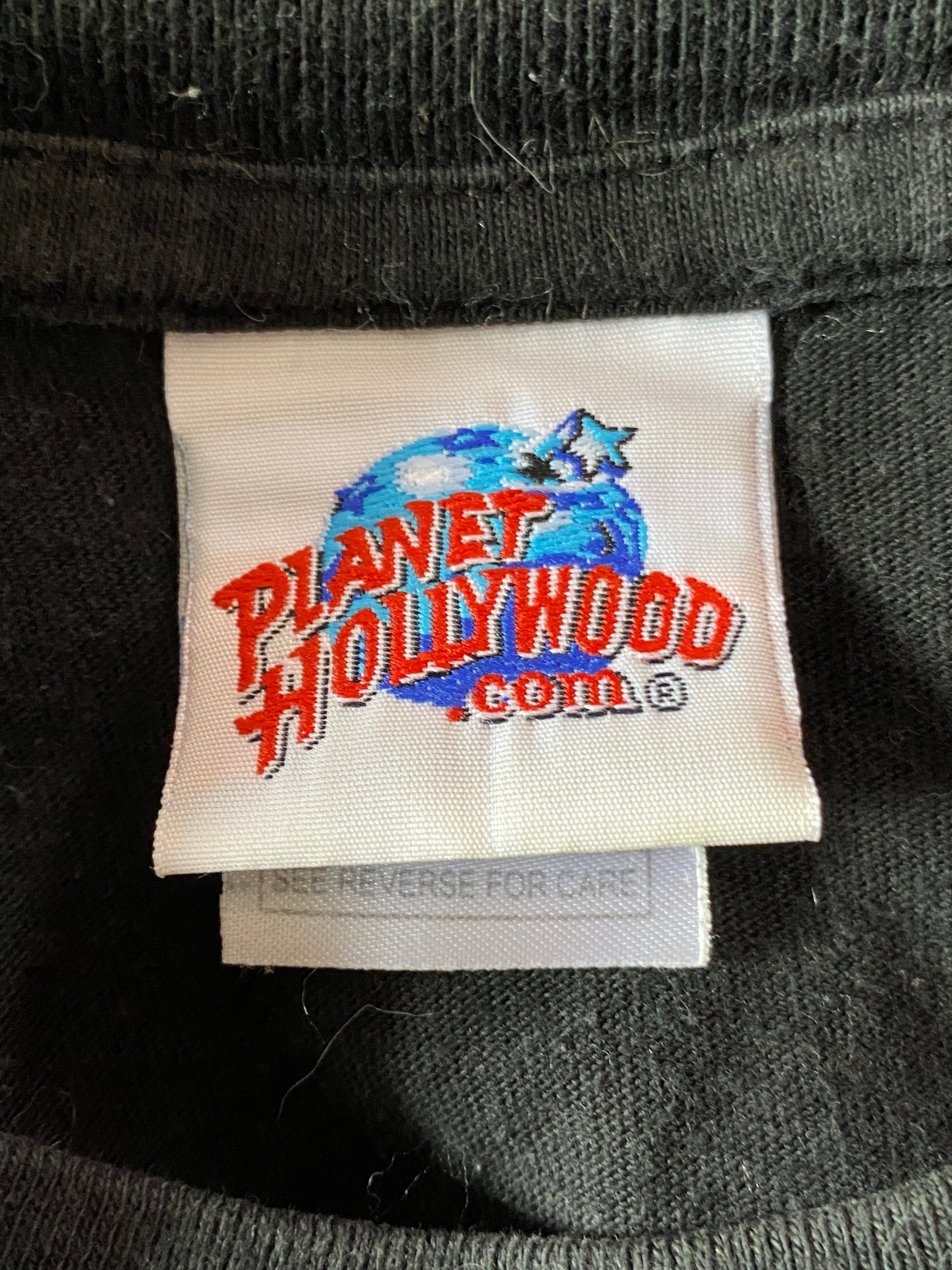 2002 Planet Hollywood Paris 90s Vintage Men's T-Shirt - M Black Cotton