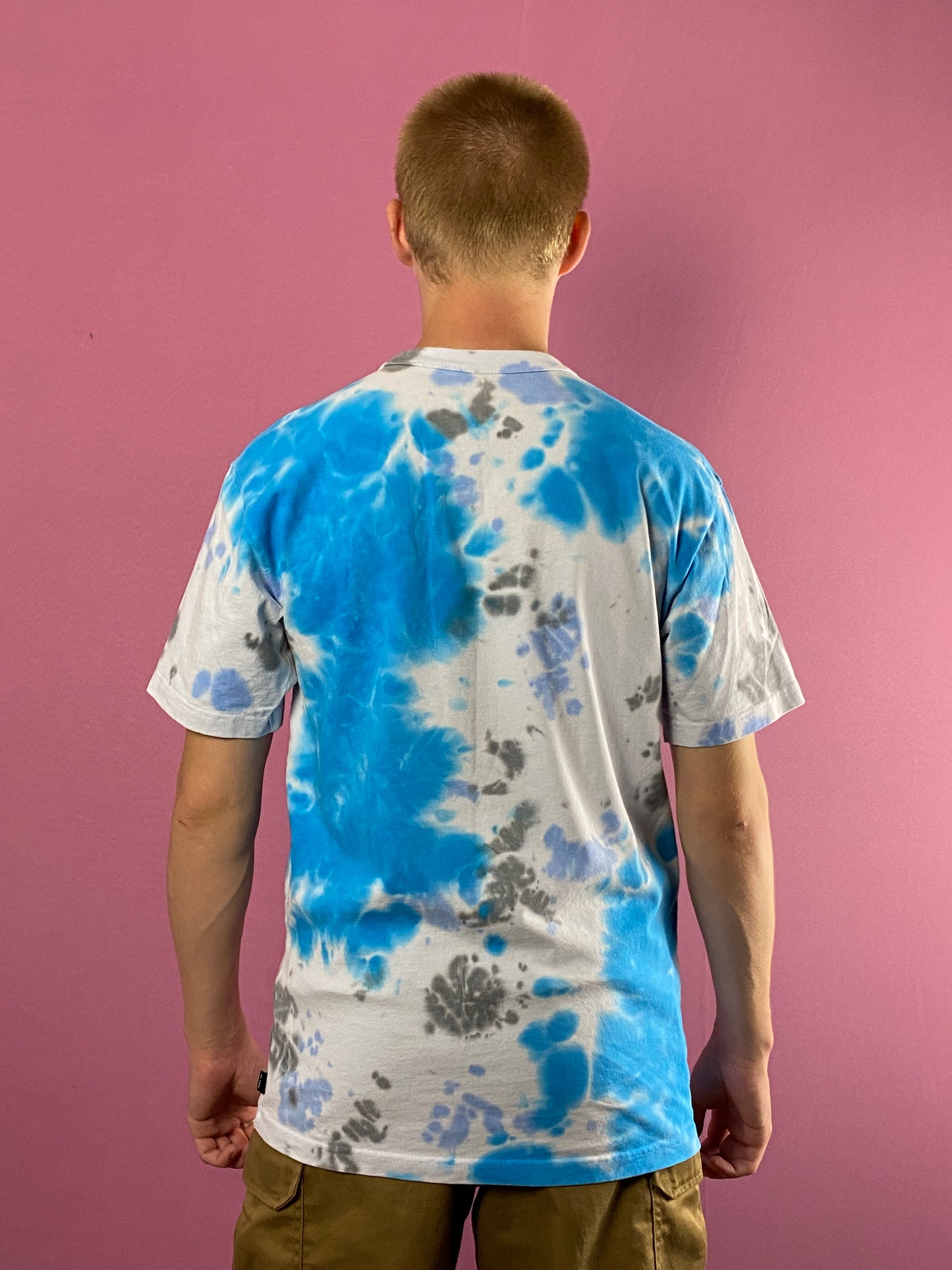 Nike Sportswear Men's Tie Dye T-Shirt - XS Blue & White Cotton