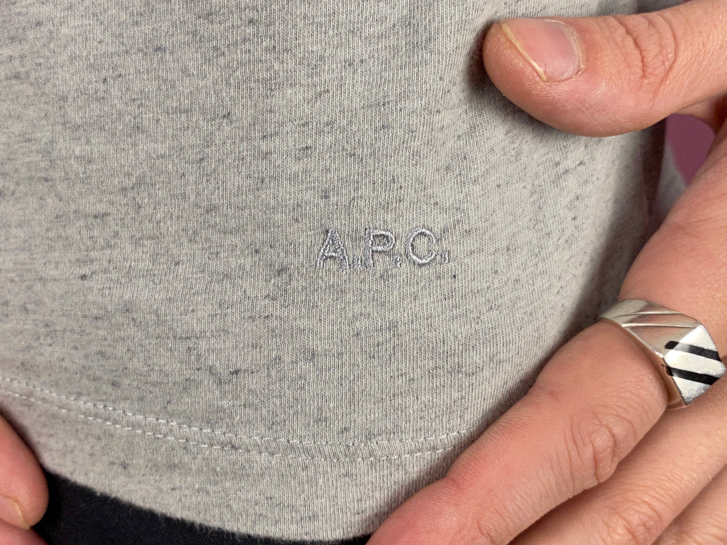 A.P.C Vintage Men's T-Shirt - Small Gray Cotton