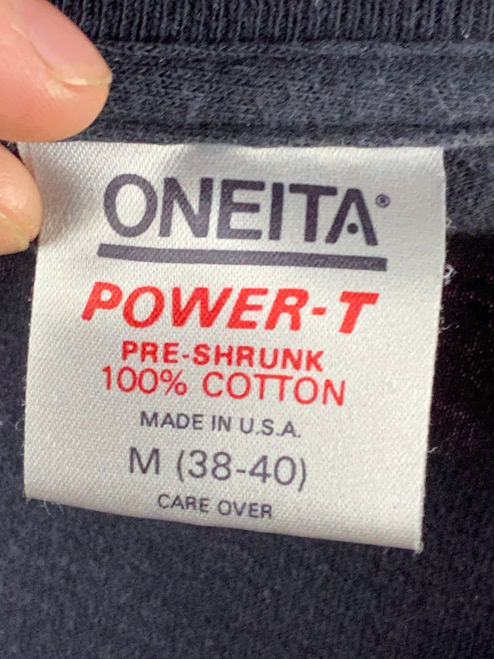 1989 Las Vegas Oneita Vintage Men's Las Vegas Merch T-Shirt - Small Black Cotton