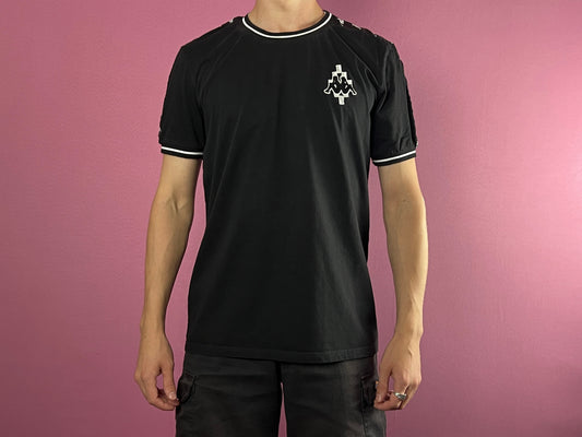 Kappa x Marcelo Burlon County Of Milan Men's Side Tape Logo T-Shirt - M Black Cotton