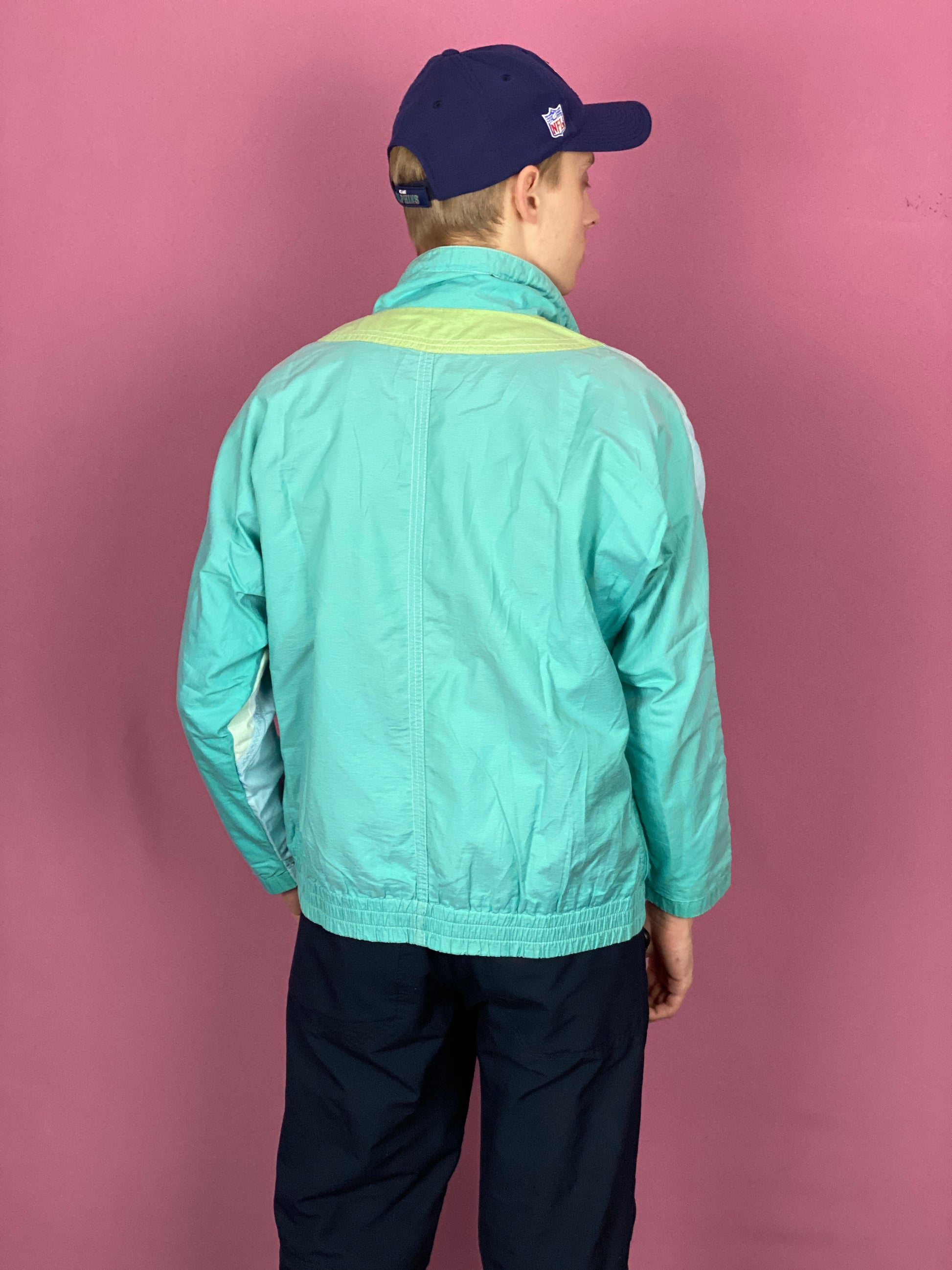 90s Luhta Sport Vintage Men's Windbreaker Jacket - Small Green Polyester