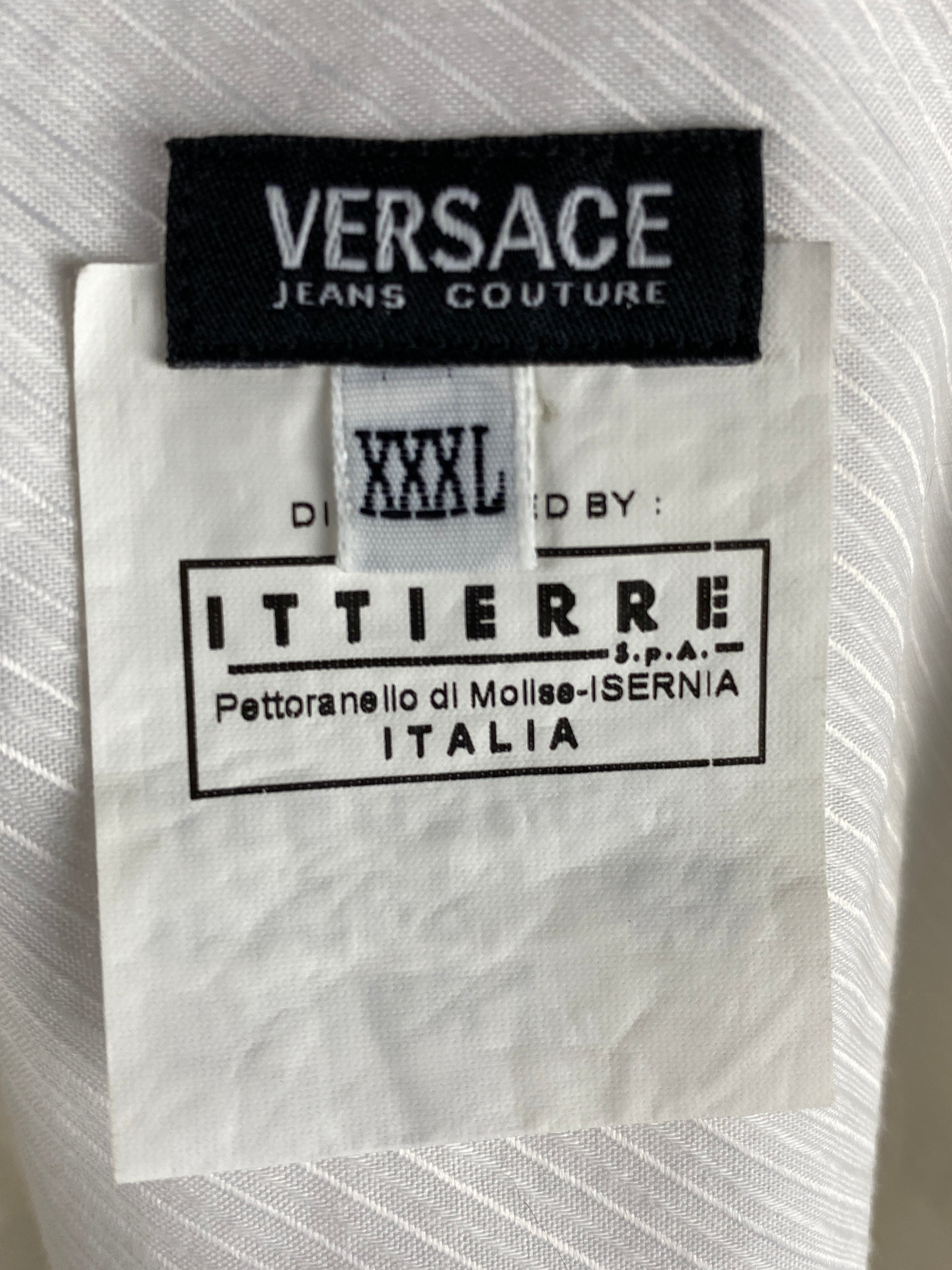 Versace Jeans Couture Vintage Men's Shirt - XXXL White Cotton