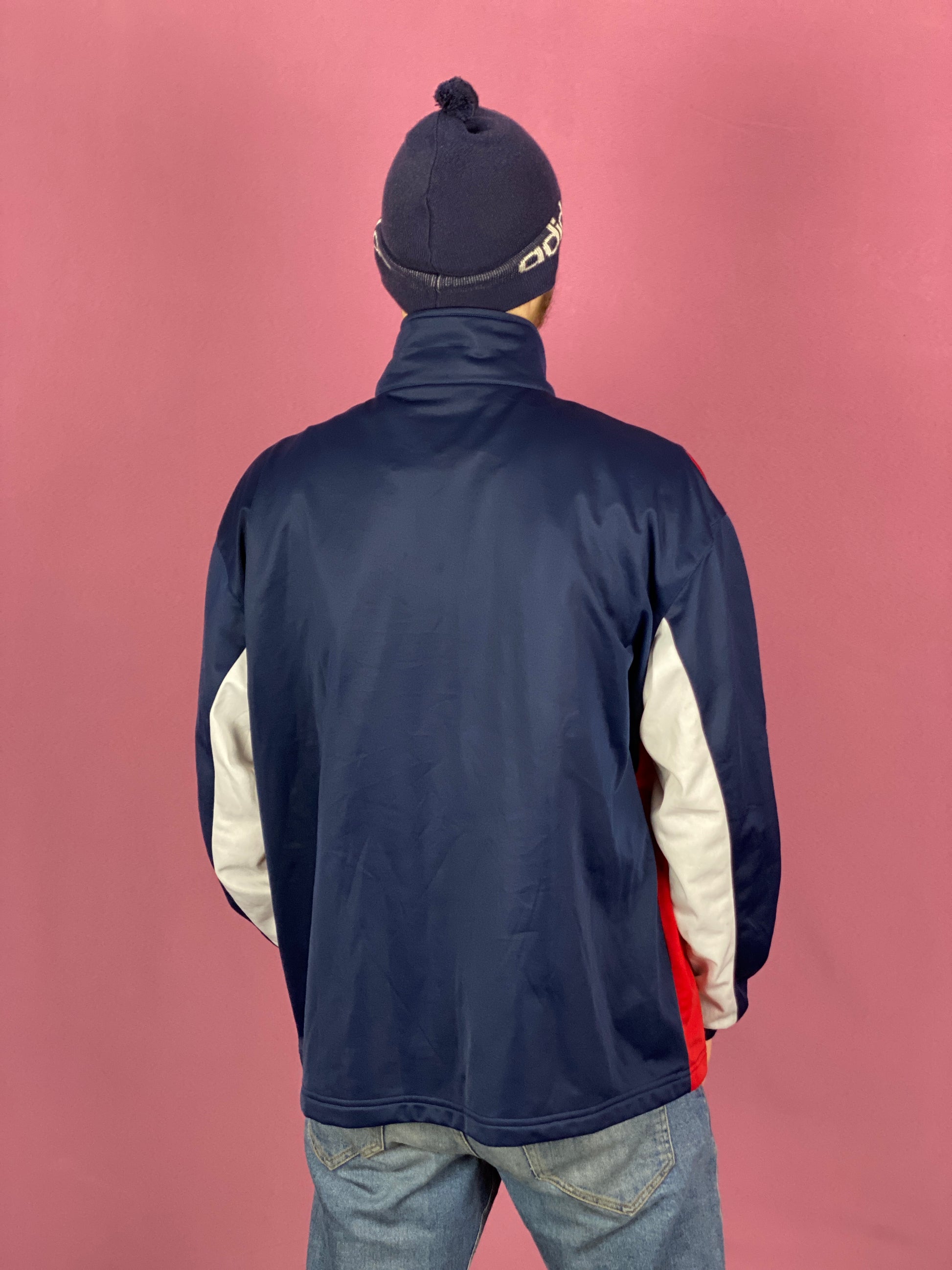 90s Ferotti Vintage Men's Track Jacket - XL Red & Black Polyester