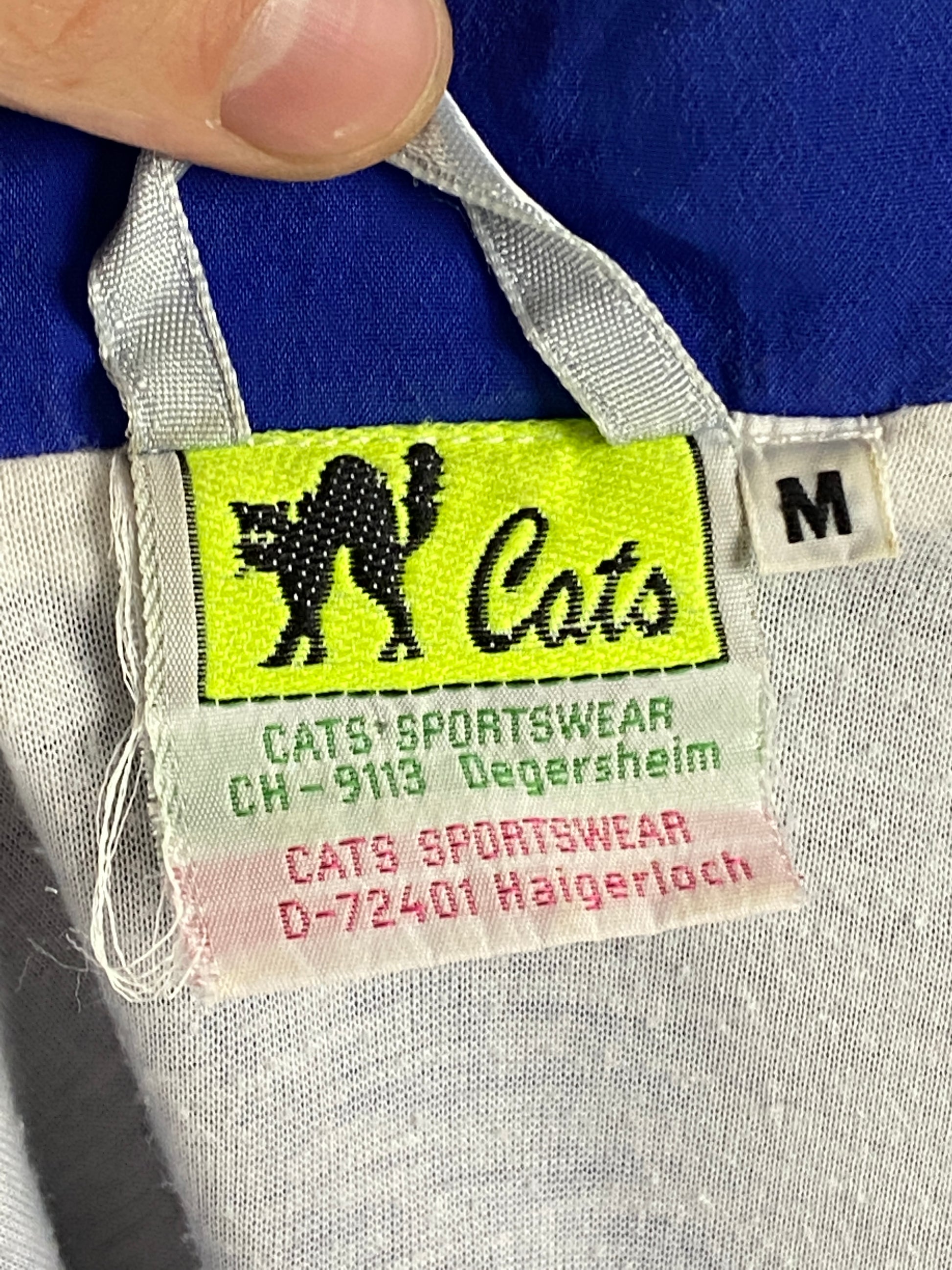 90s Cats Vintage Men's Windbreaker Jacket - Medium Multicolor Nylon