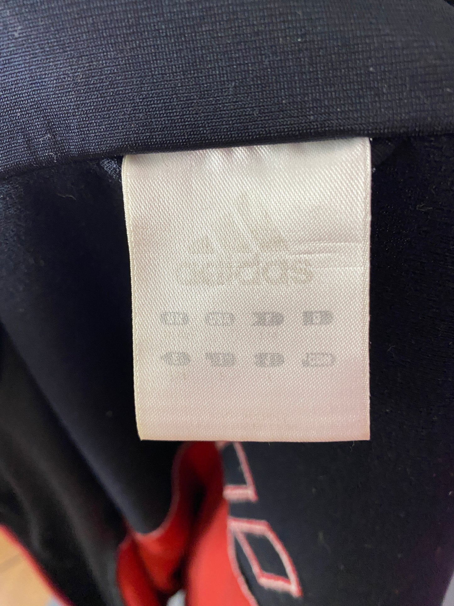 Adidas Vintage Men's Back Logo Track Jacket - Large Red Polyester