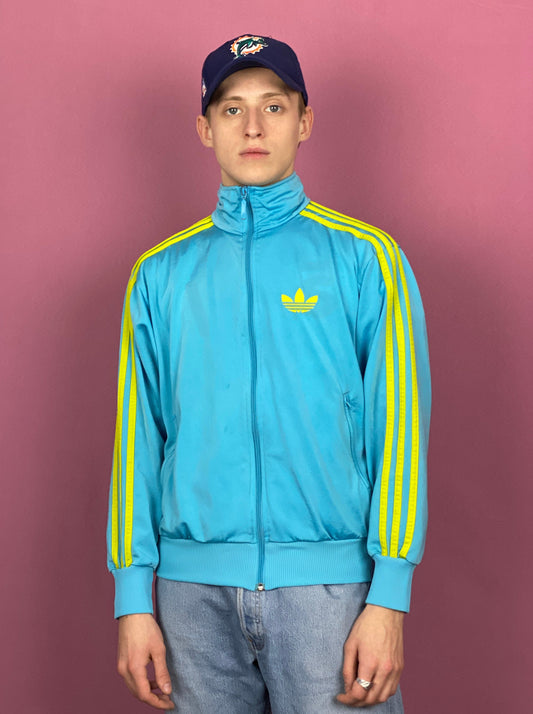 Adidas Vintage Men's Track Jacket - XS Blue Polyester