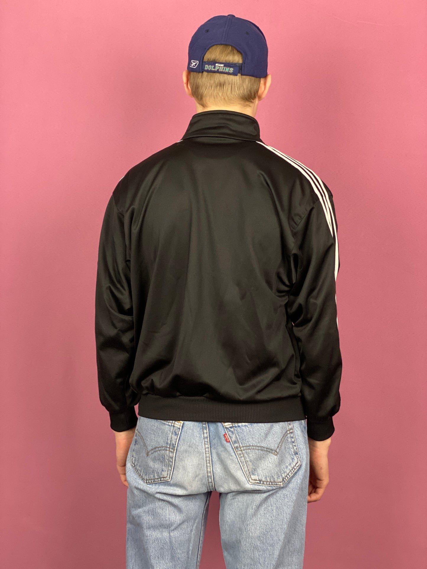 90s Adidas Vintage Men's Track Jacket - XS Black Polyester