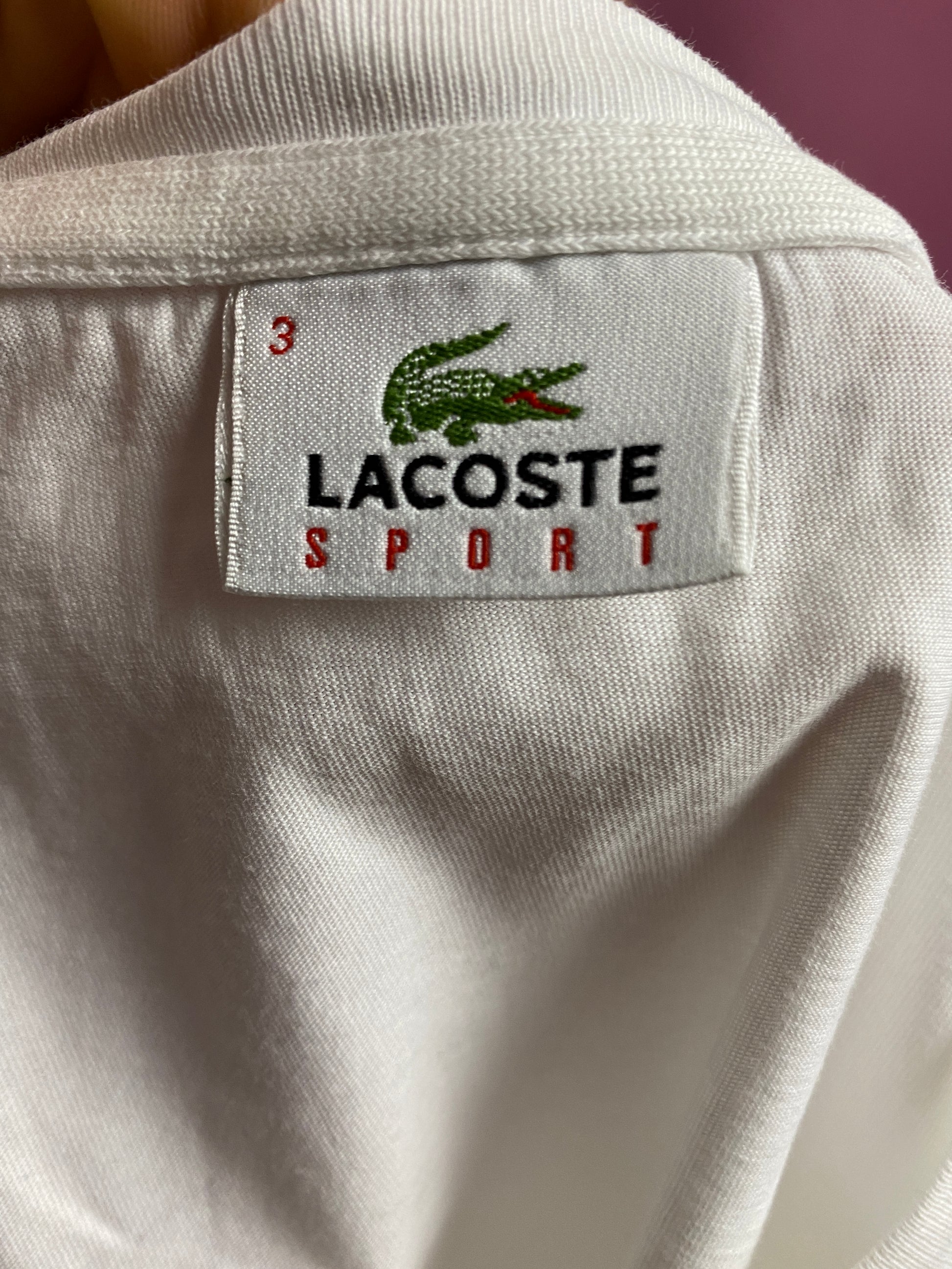 Lacoste Vintage Men's T-Shirt - XS White Cotton