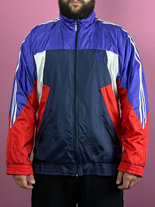 90s Adidas Originals Vintage Men's Multicolor Windbreaker Jacket - XL