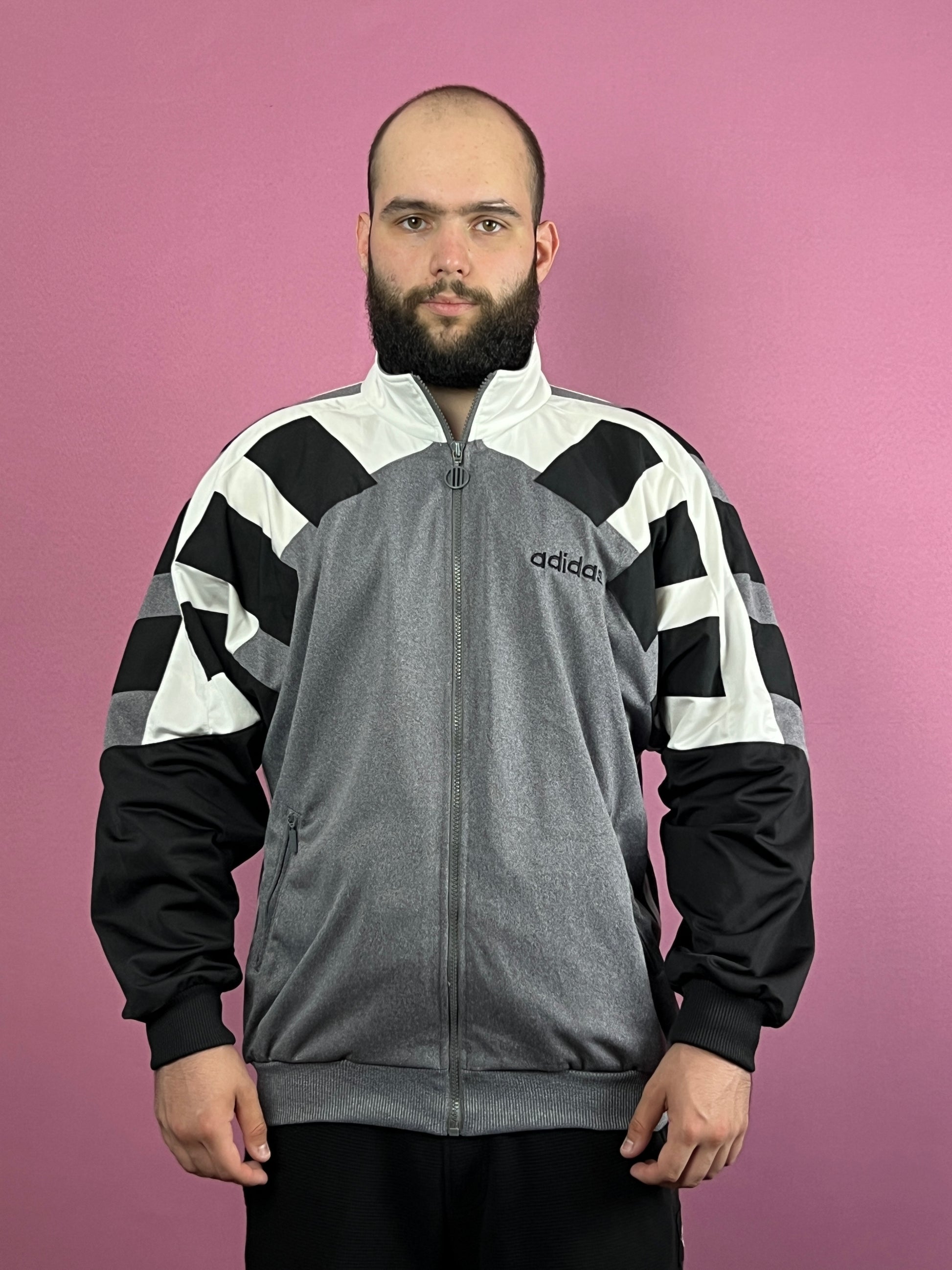 90s Adidas Vintage Men's Track Jacket - L