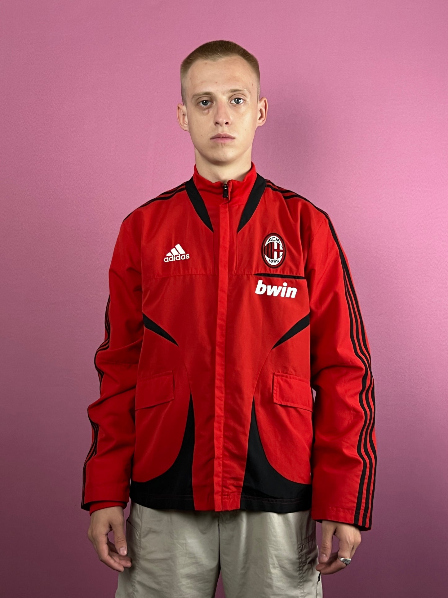 2009 AC Milan BWIN Adidas Vintage Men's Soccer Track Jacket - S