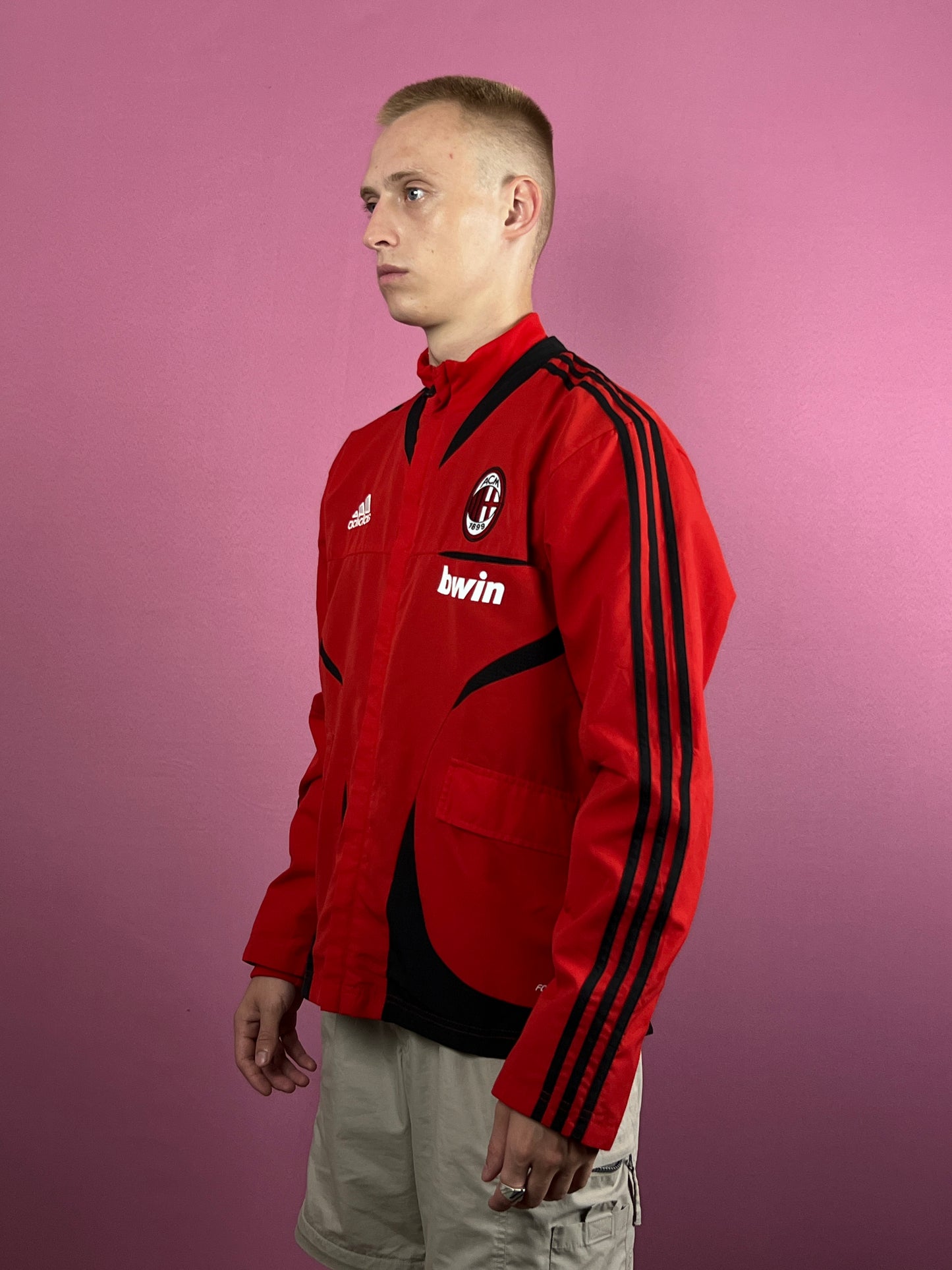 2010 AC Milan BWIN Adidas Vintage Men's Soccer Track Jacket - S