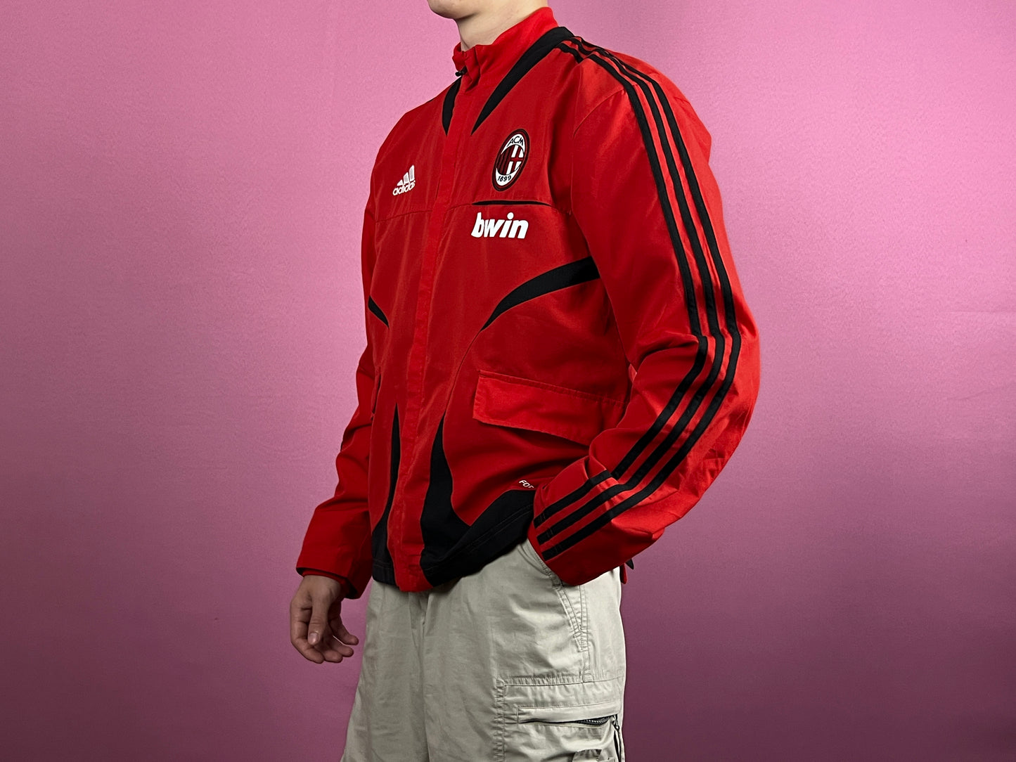 2019 AC Milan BWIN Adidas Vintage Men's Soccer Track Jacket - S