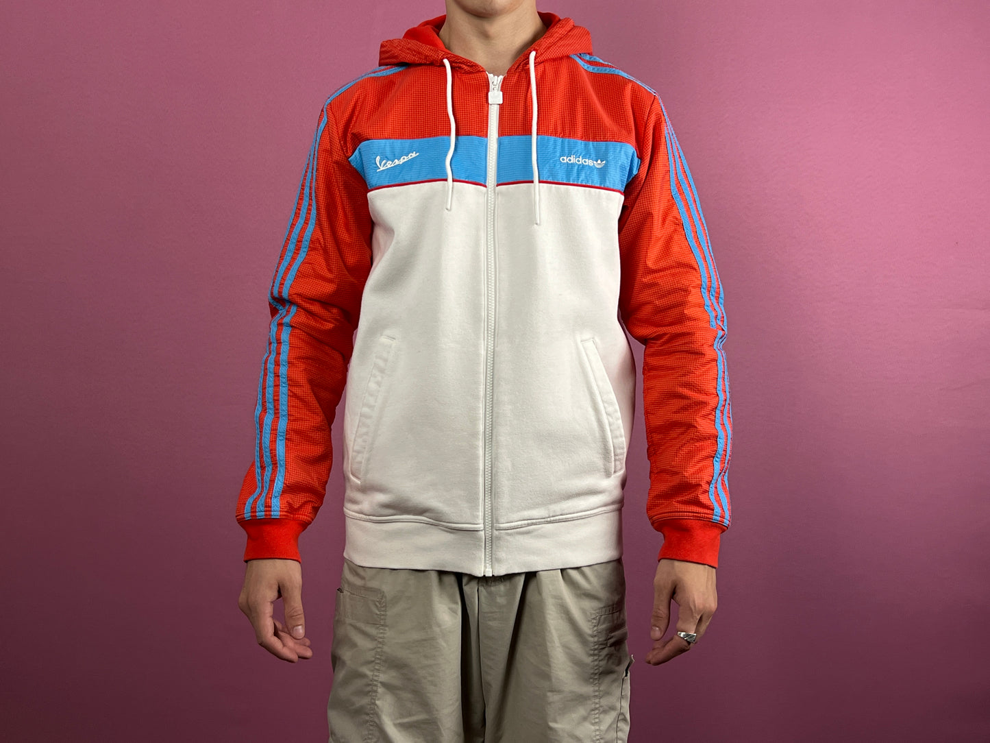 Adidas Original x Vespa Vintage Men's Hooded Track Jacket - M