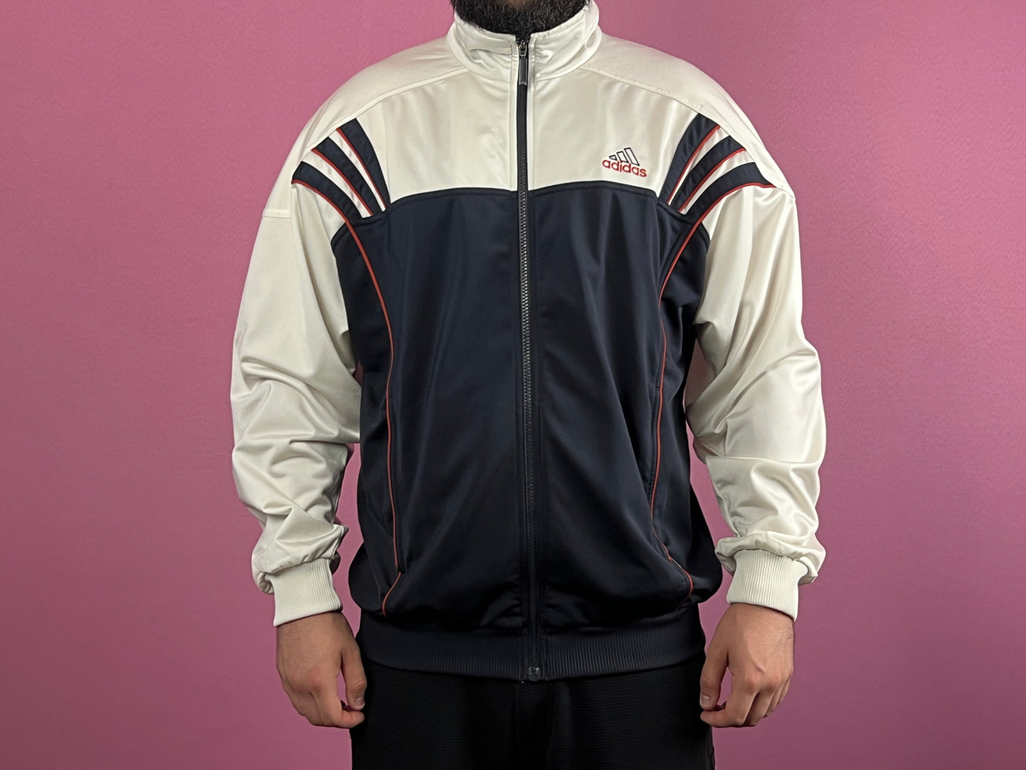 90s Adidas Back Logo Vintage Men's Track Jacket - XL