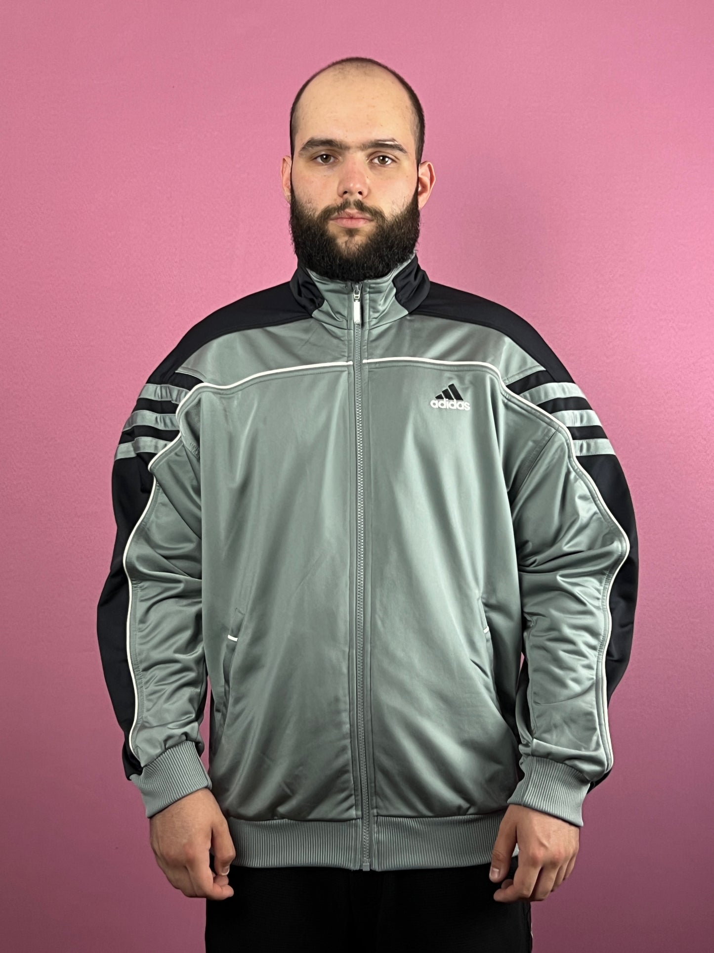 90s Adidas Back Logo Vintage Men's Track Jacket - L