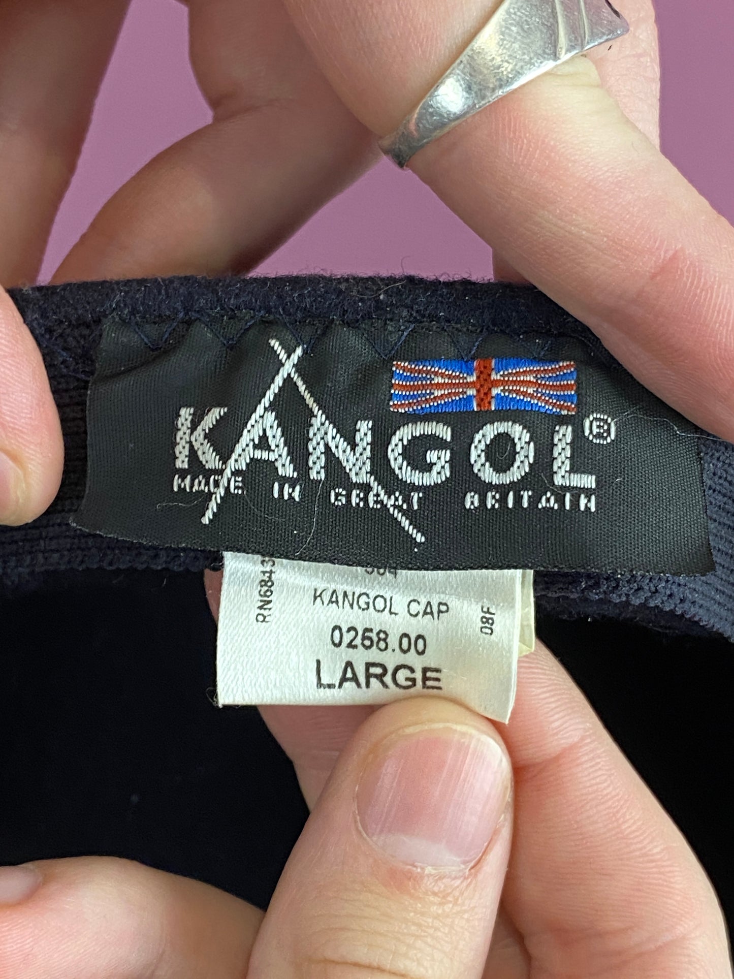 90s Kangol Vintage Men's Flat Cap - Black Wool