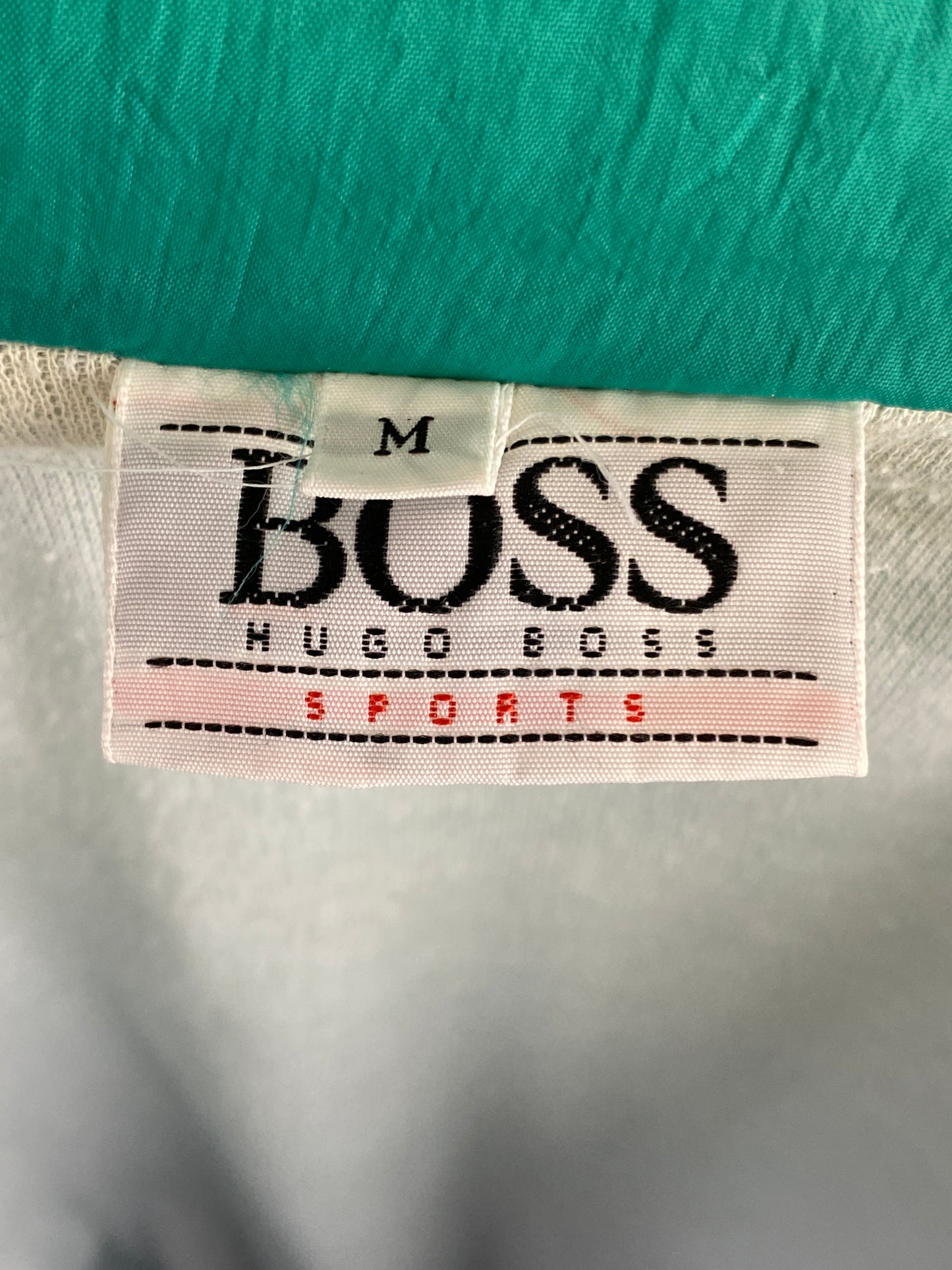 90s Hugo Boss Sport Vintage Men's Windbreaker Jacket - M Blue & Green Nylon