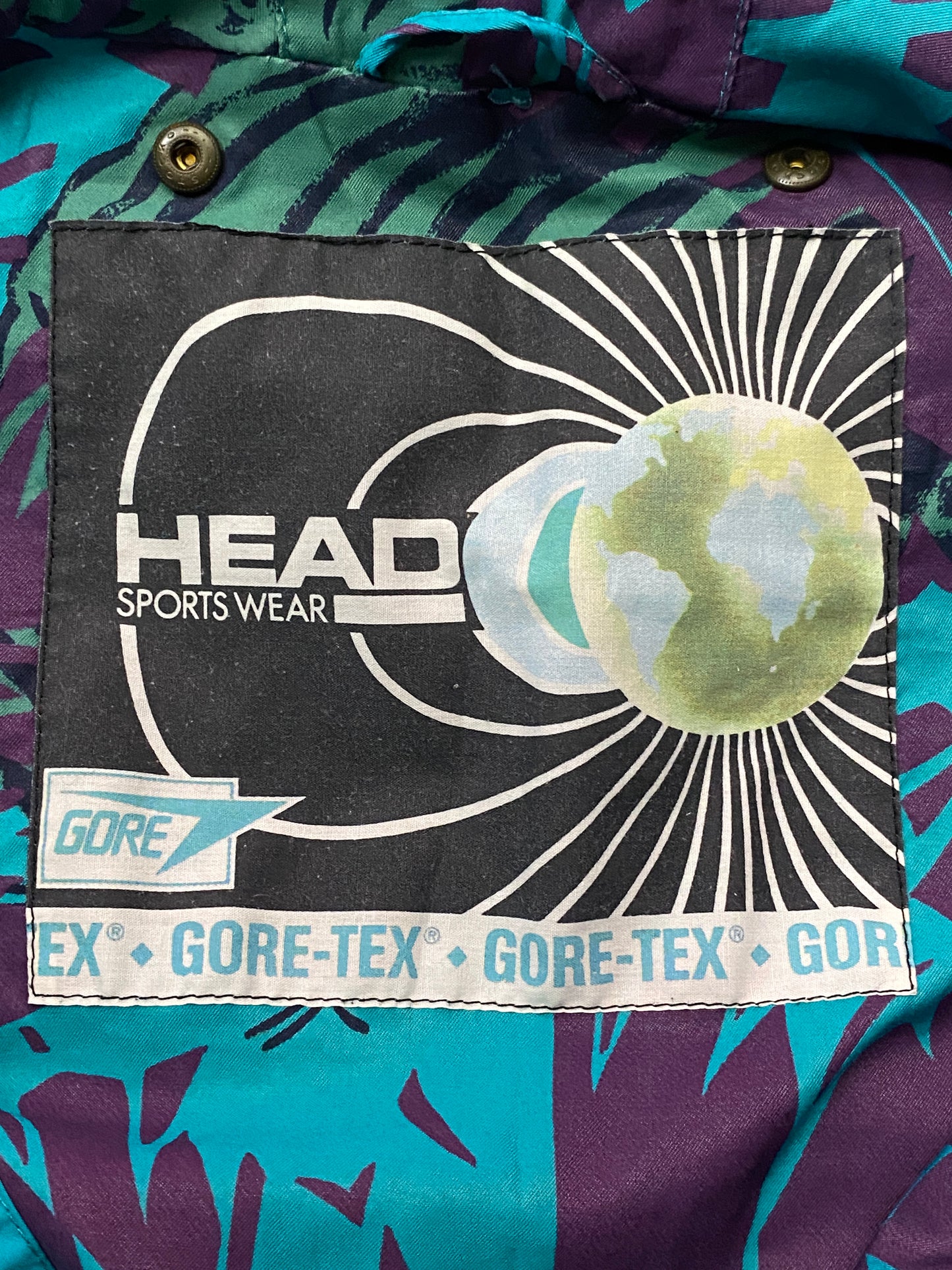 90s HEAD Gore-Tex Vintage Men's Ski Anorak Jacket - Medium Blue Nylon