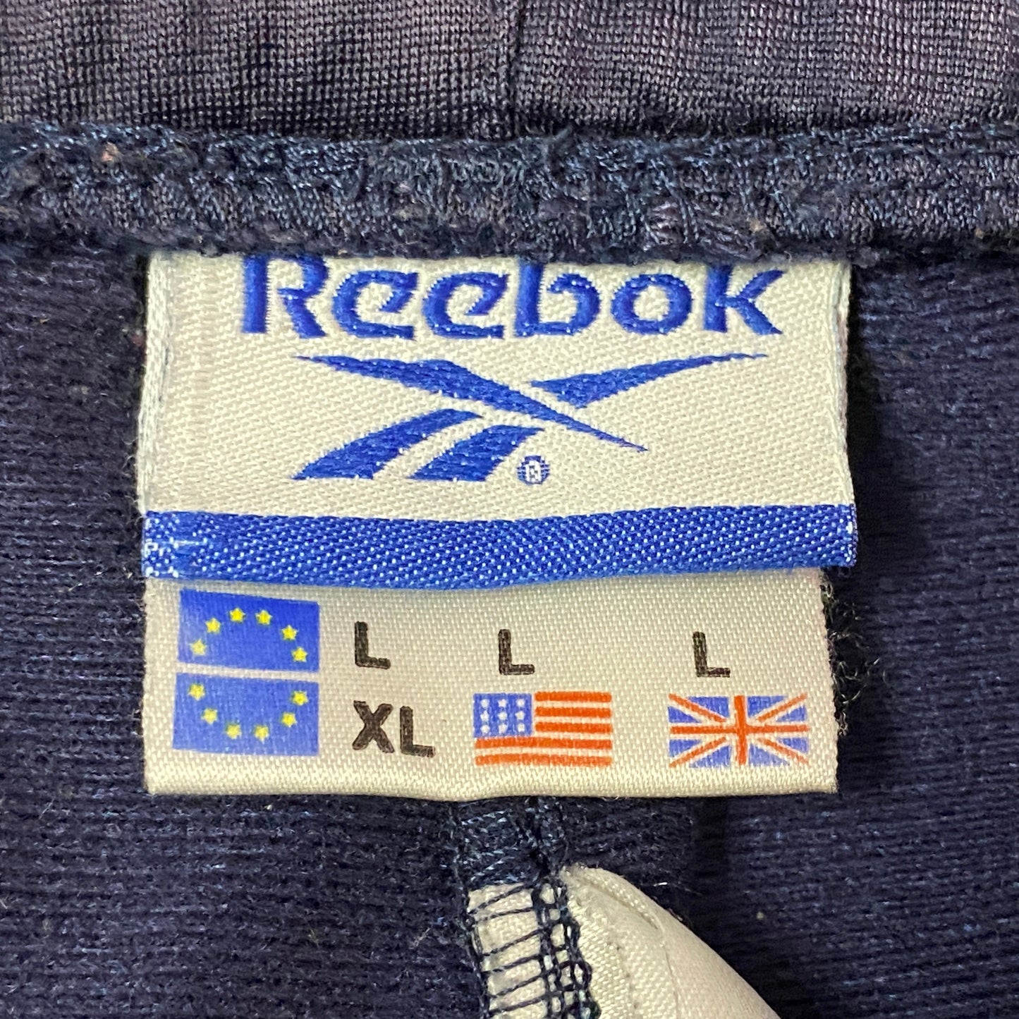 90s Reebok Vintage Men's Track Pants - L Navy Blue Polyester