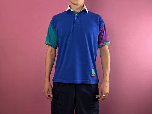 90s Chaps Ralph Lauren Vintage Men's Polo Shirt - S Blue Cotton