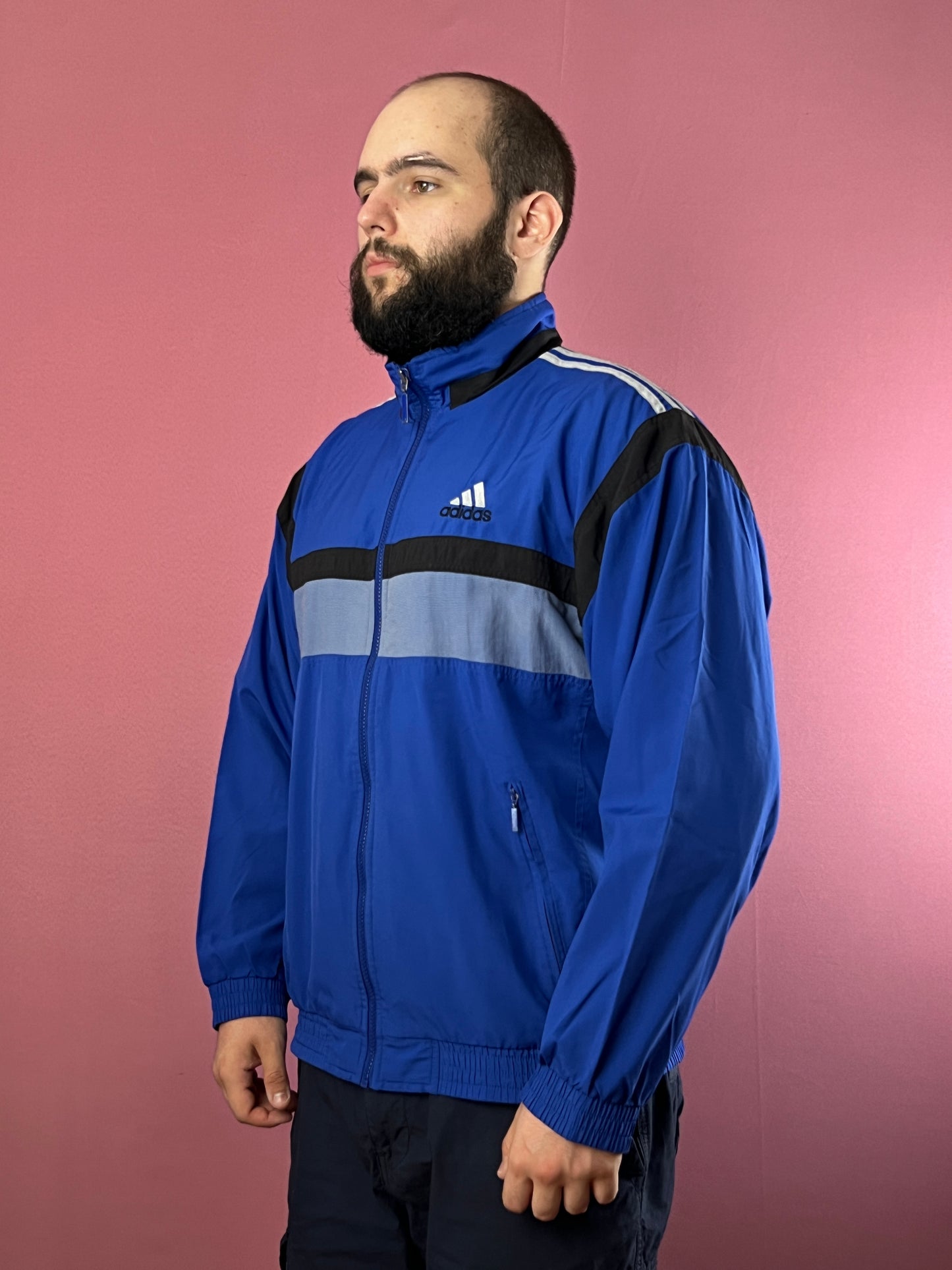 90s Adidas Back Logo Vintage Men's Windbreaker Jacket - M 