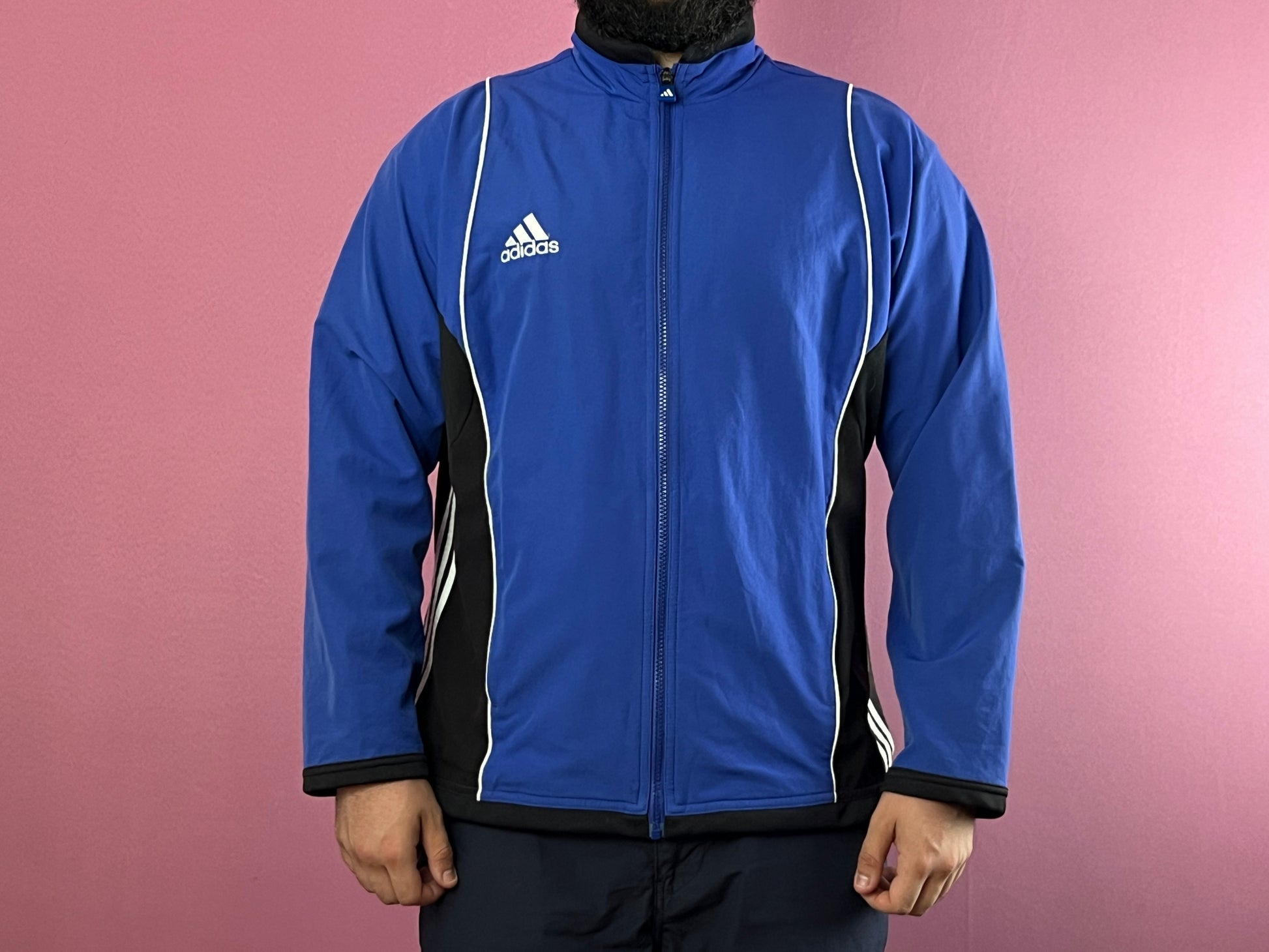 90s Adidas Vintage Men's Windbreaker Jacket - XL