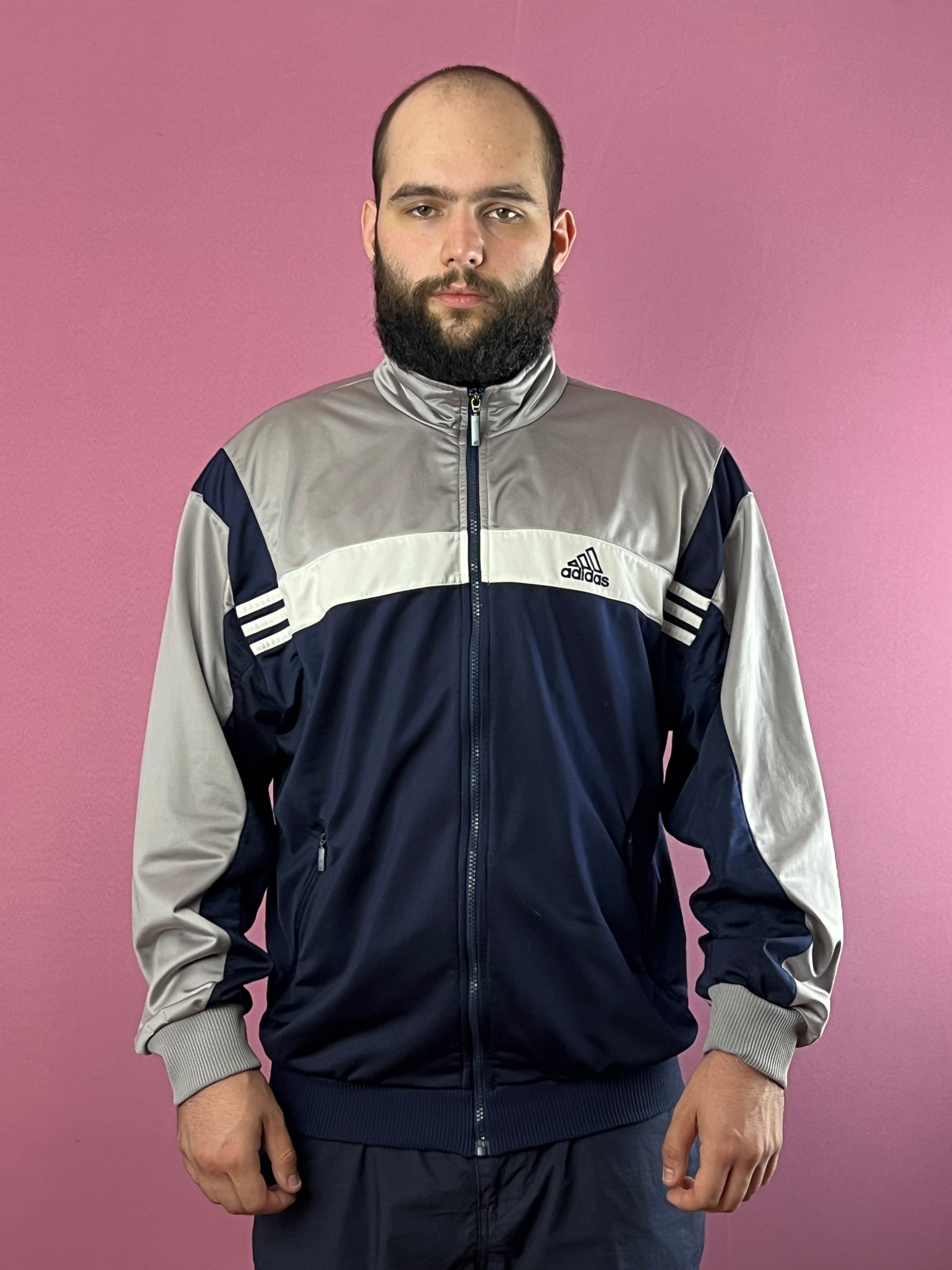 90s Adidas Back Logo Vintage Men's Track Jacket - L