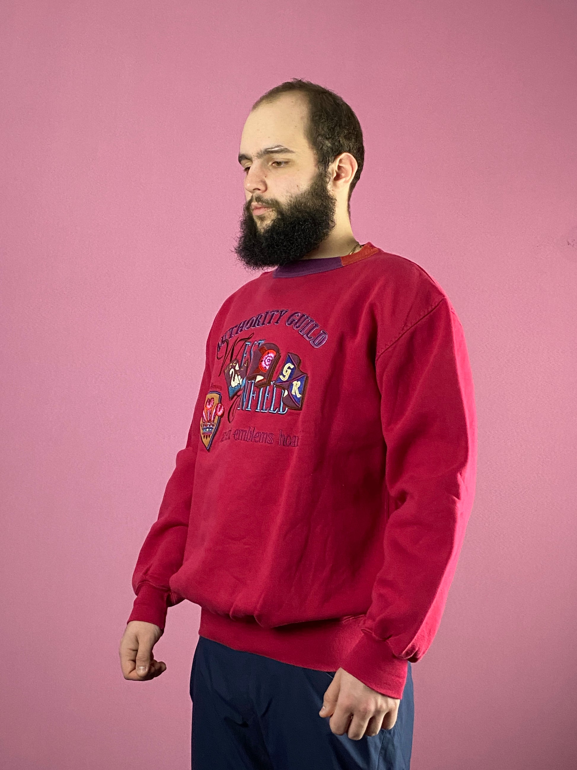 80s Best Company Olmes Carretti Vintage Men's Sweatshirt - XL Red Cotton