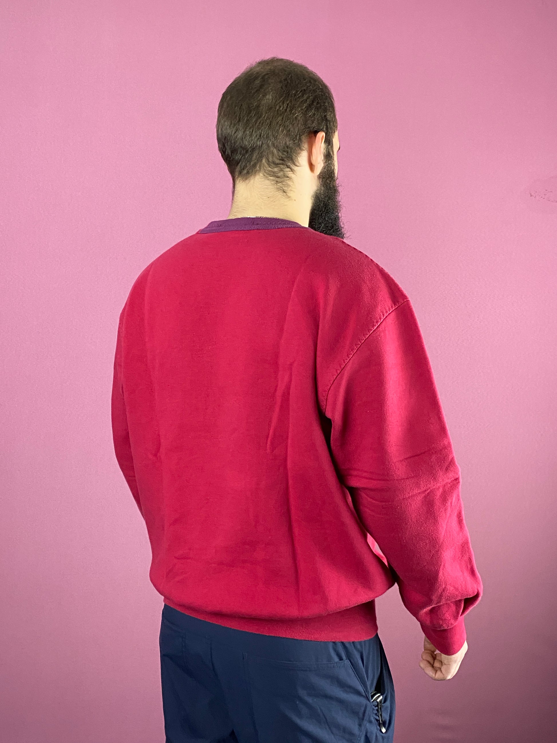 80s Best Company Olmes Carretti Vintage Men's Sweatshirt - XL Red Cotton