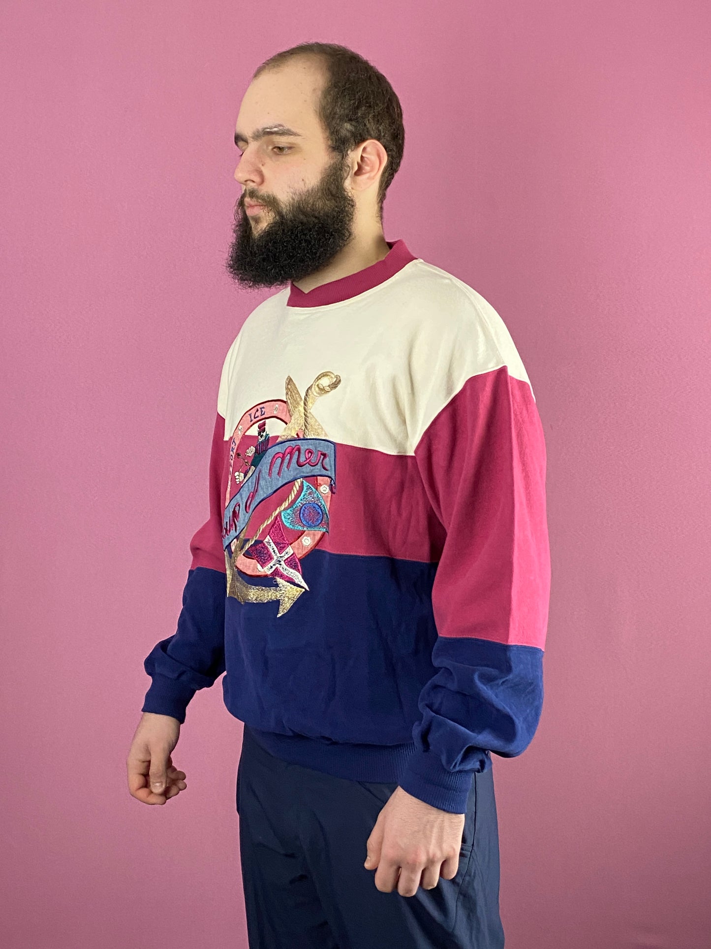 90s Sport Ice by Iceberg Vintage Men's Sweatshirt - XL Multicolor Cotton