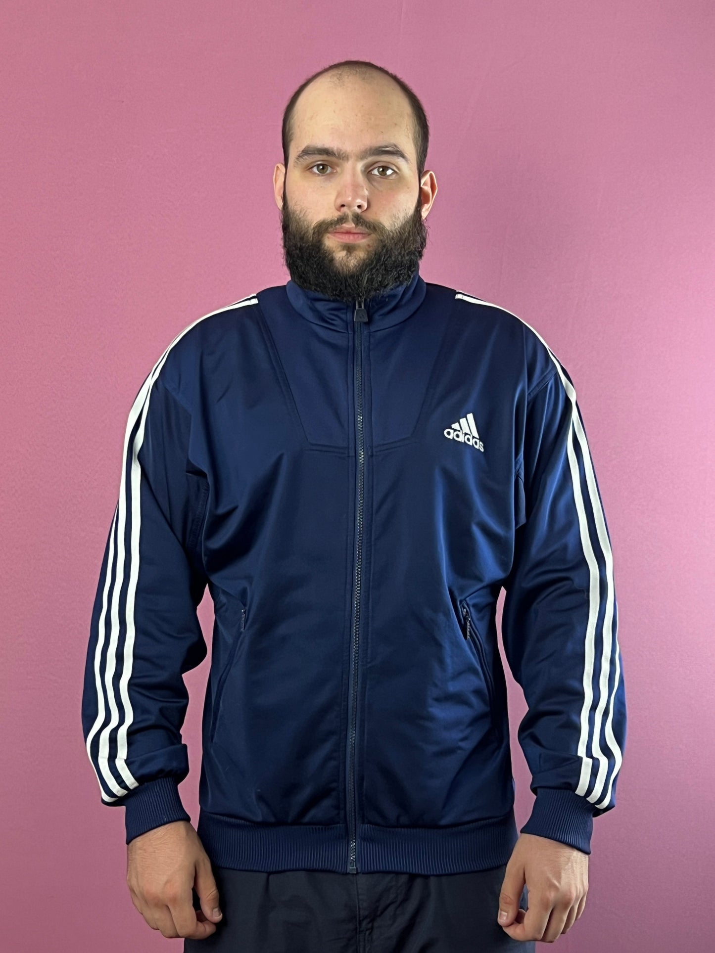 90s Adidas Vintage Men's Track Jacket - M