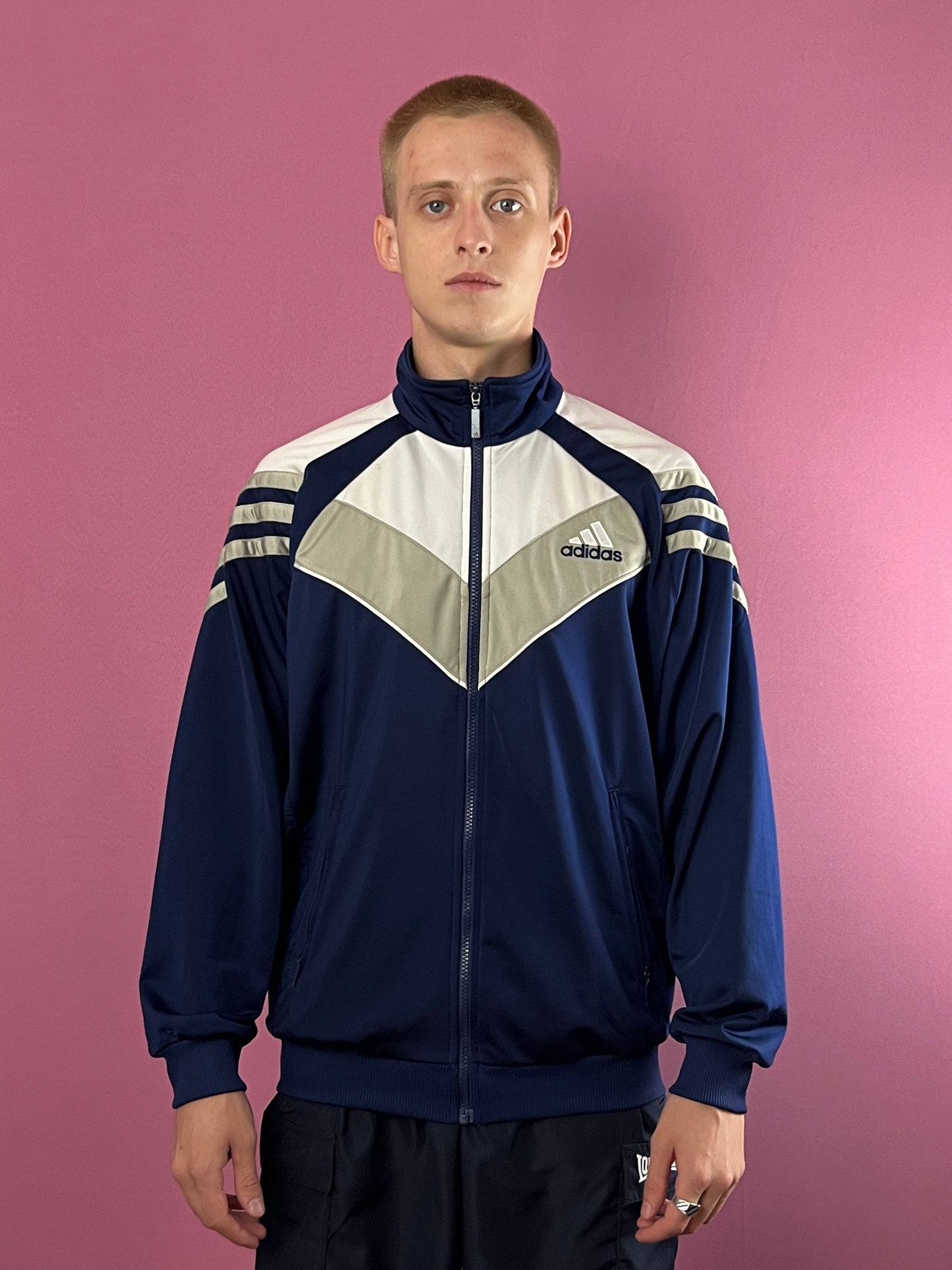 90s Adidas Vintage Men's Track Jacket - M