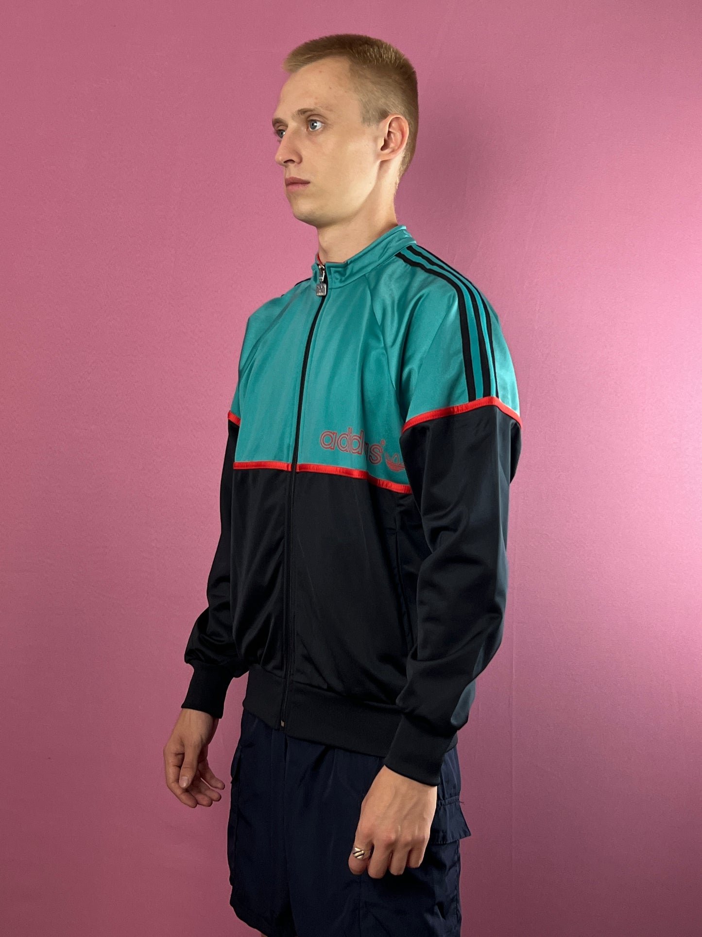 80s Adidas Vintage Men's Track Jacket - M