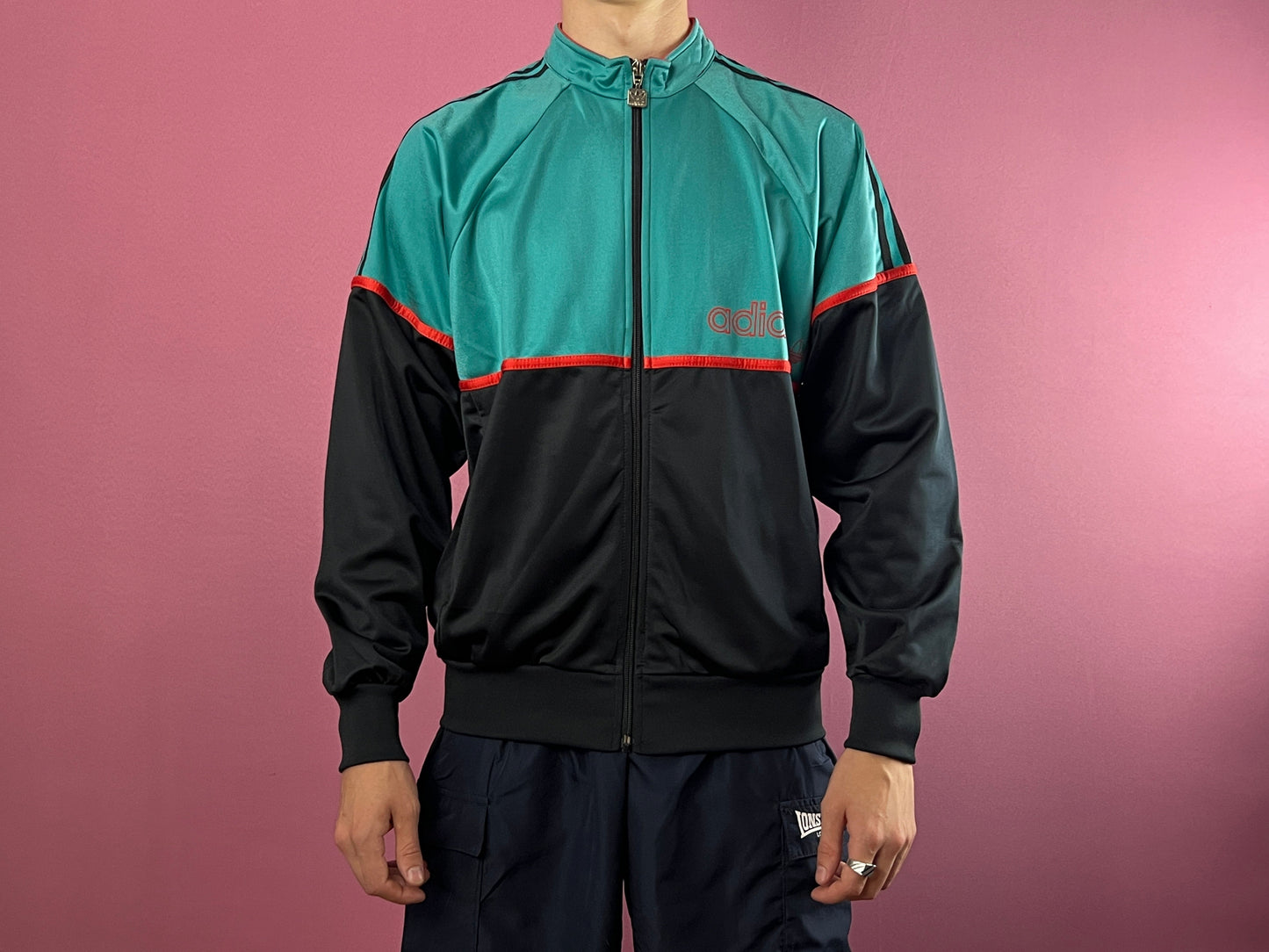 80s Adidas Vintage Men's Track Jacket - M