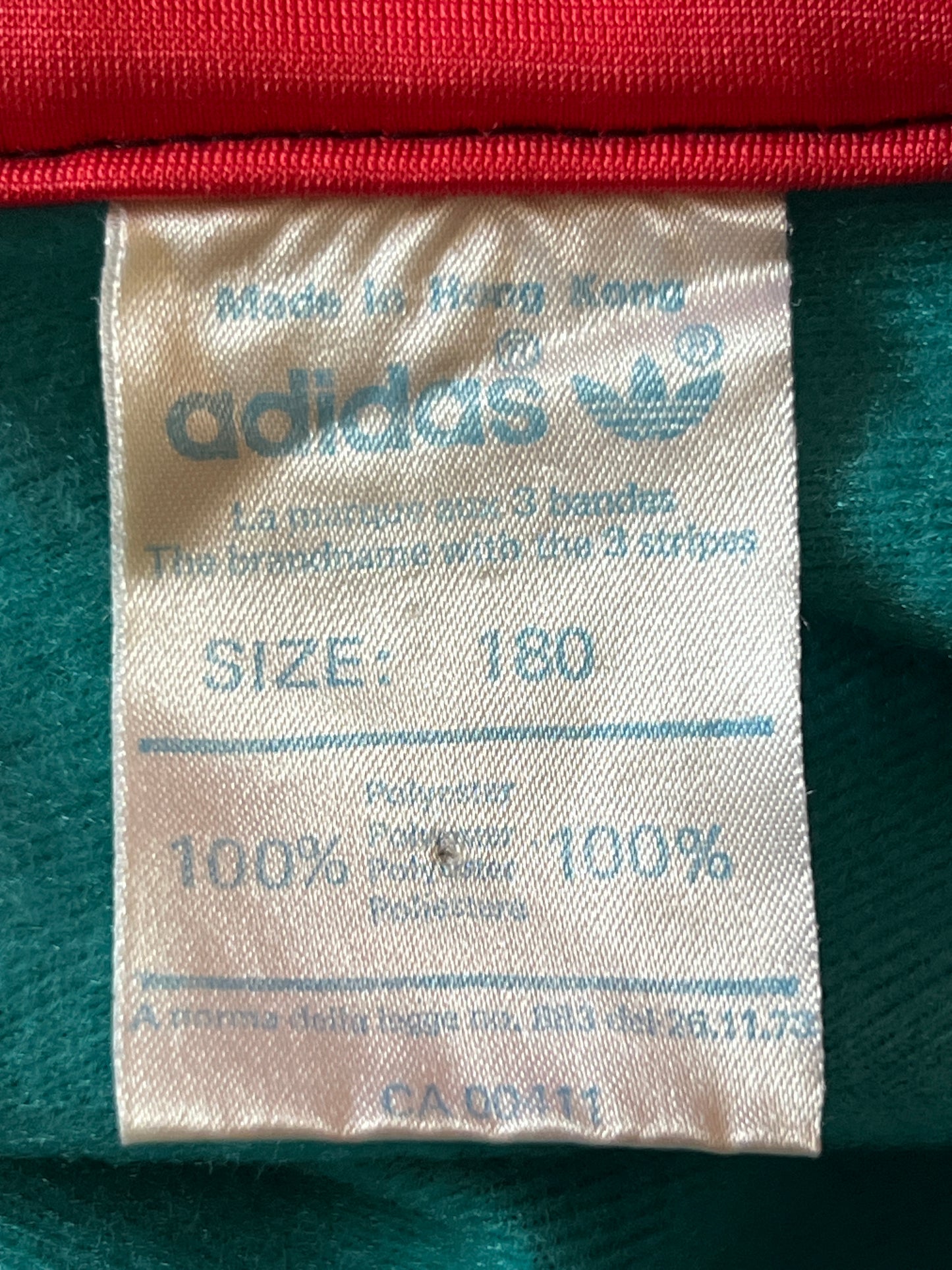 80s Adidas Vintage Men's Track Jacket - M