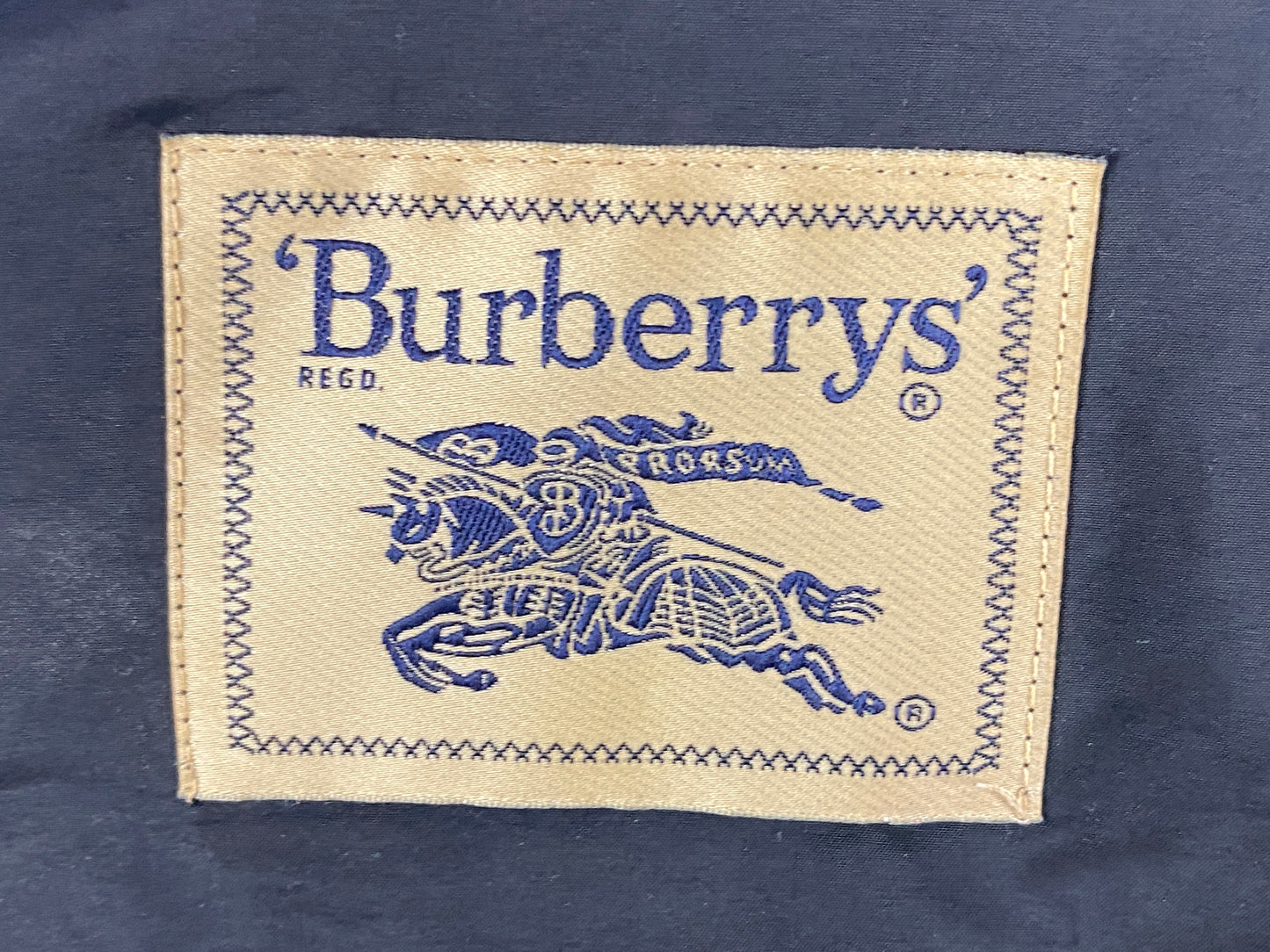 90s Burberrys Vintage Men's Peacoat - Large Black Polyester Blend