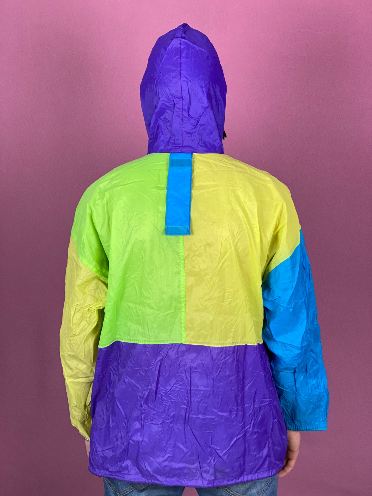 90s AVV Vintage Men's Rain Jacket - Large Multicolor Nylon